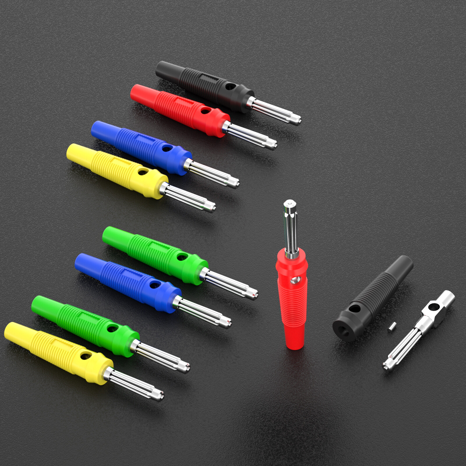 4mm High Current Banana Plugs Stackable 32A Screw Type Solder Banana Connector