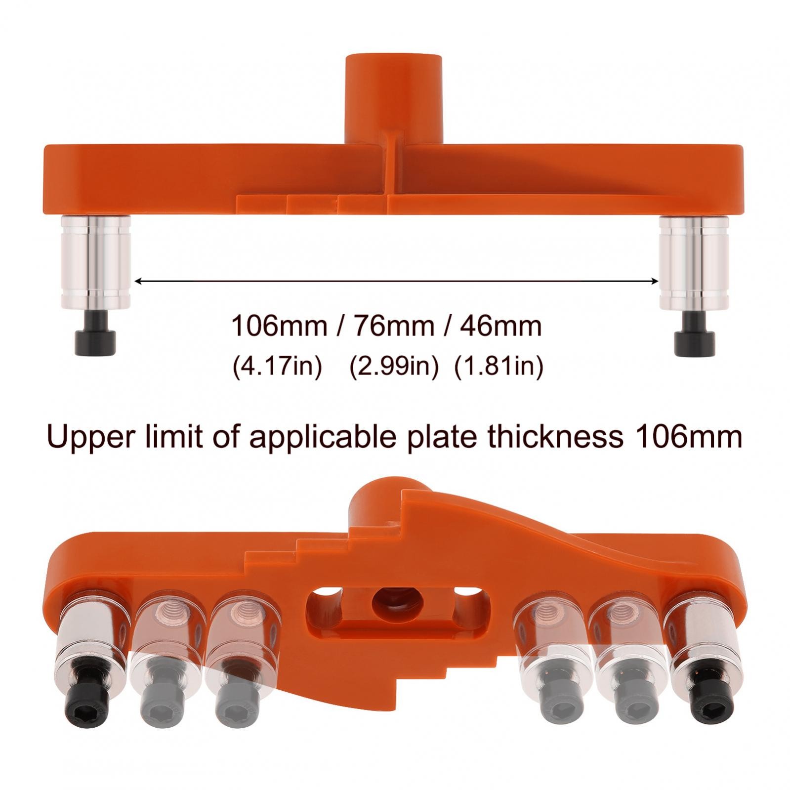 Blue 2 in 1 Dowel Jig Kit Self Centering Line Scriber Woodworking Tools