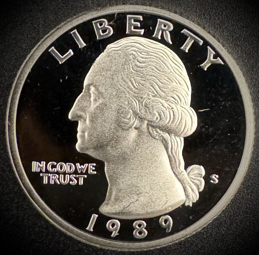 1989-S Washington Quarter PROOF Clad DEEP ULTRA CAMEO Coin