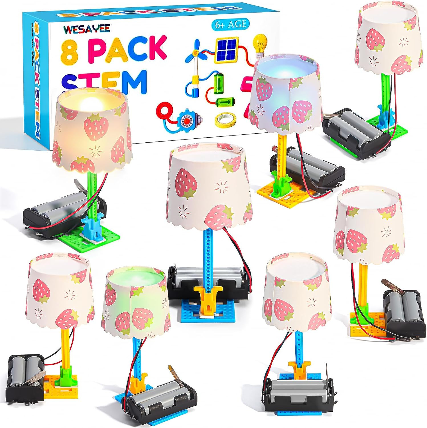 Bulk STEM Kits - 8 Set Electric Light Engineering Circuit Kit, Science Experi...
