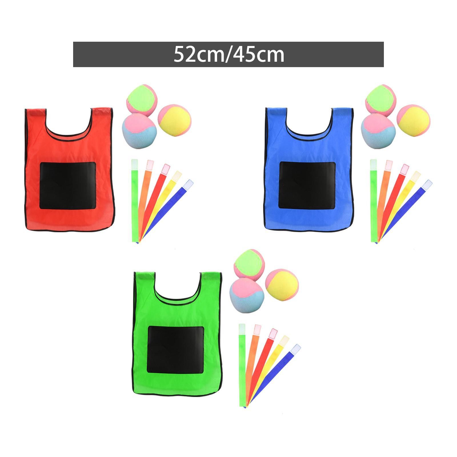 Dodgeball Game 3 Sticky Ball Toy Party Game Sticky Dodgeball Vest Toss Game for