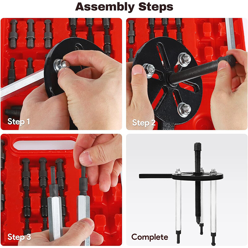 21 in 1 Bearing Puller Set Multifunctional Bearing Removal Tool Three-Jaw Puller