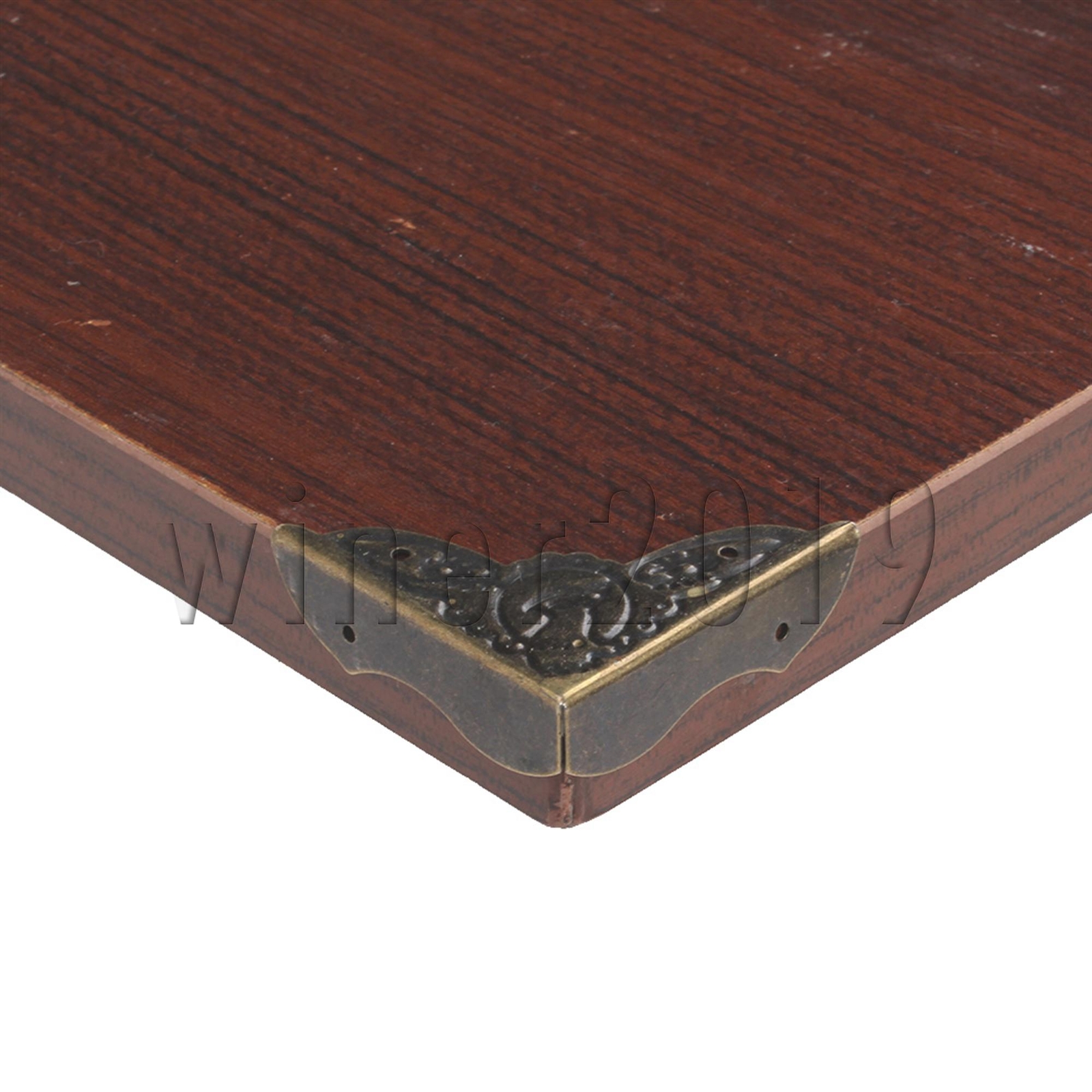 39x10mm Ancient Antique Desk Edge Cover Iron Box Corner Protector Pack Of 40