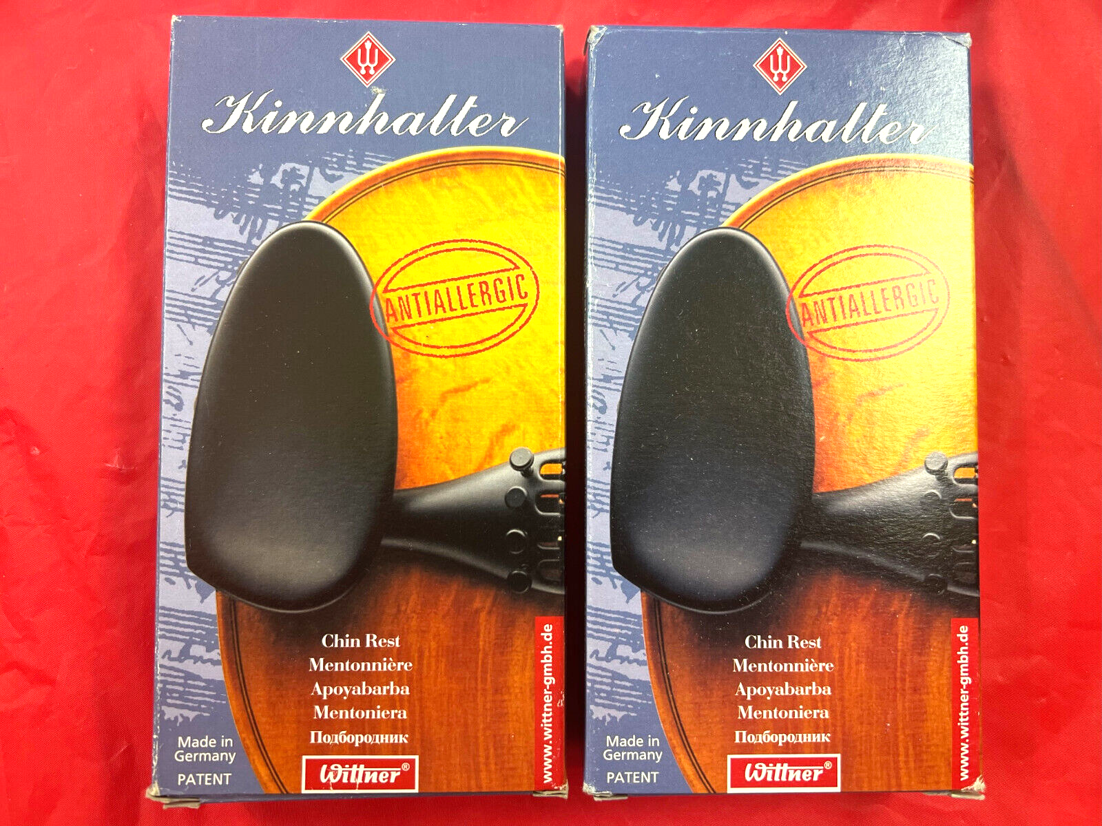 2 Wittner Violin Chinrest Side Mount 3/4