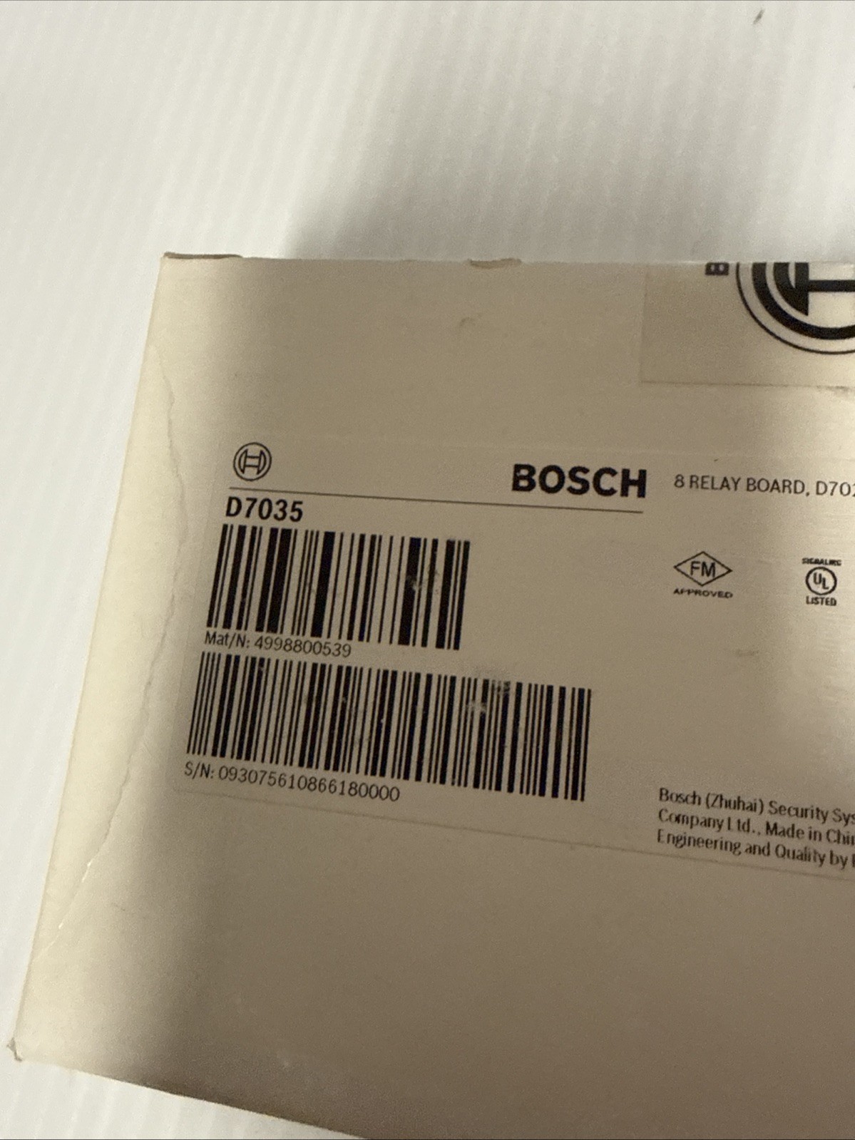 Bosch D7035 8 Relay Board Module New Sealed