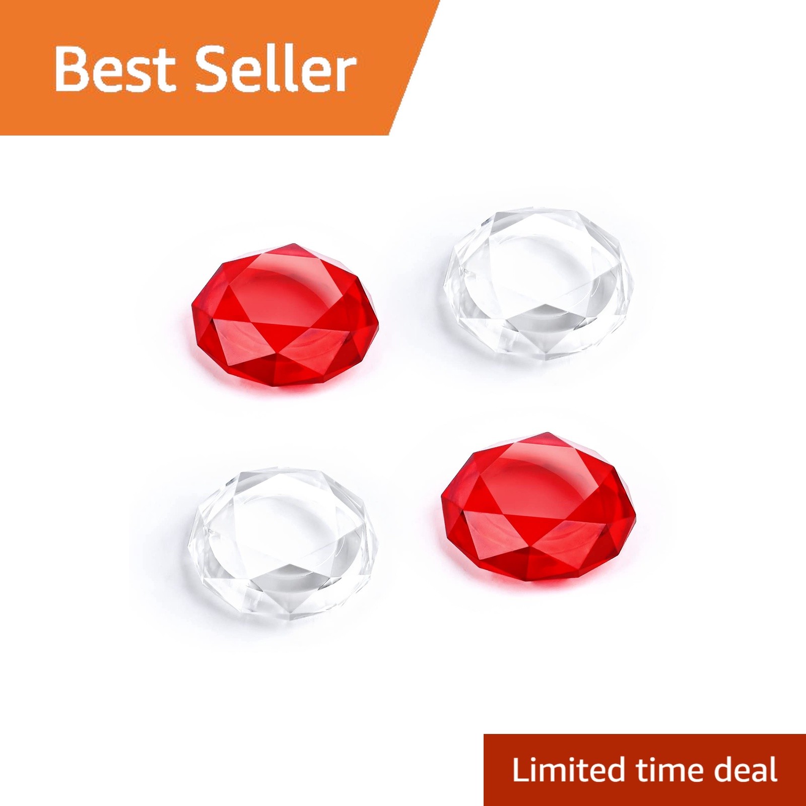 DLseego Clear Red Switch thumb grips