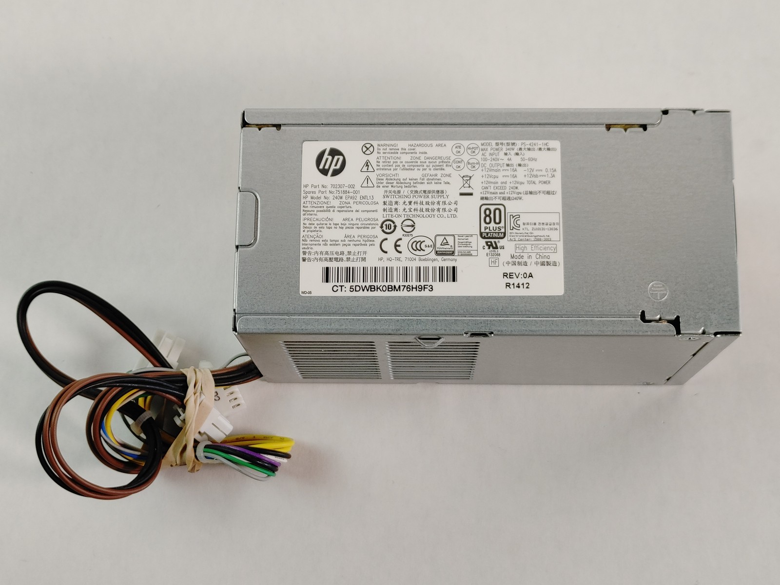 Lot of 20 HP ProDesk 800 G1 SFF 6 Pin 240W Desktop Power Supply 702307-002