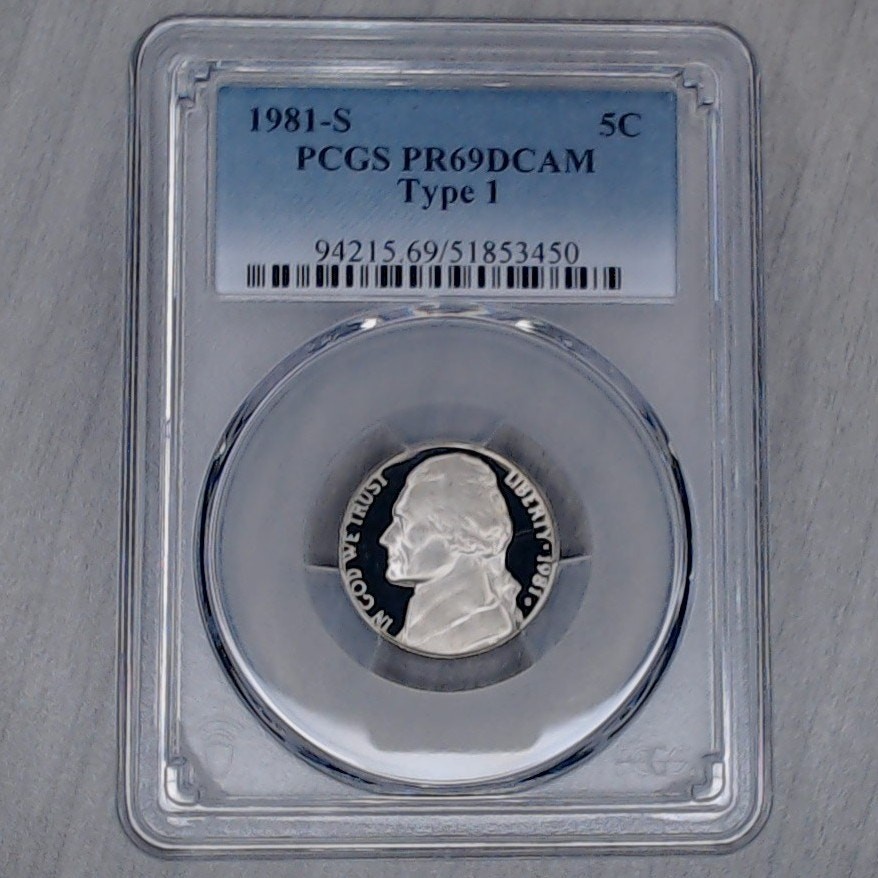 1981-S ~ 5c Nickel Type 1 ~ PCGS PR69DCAM