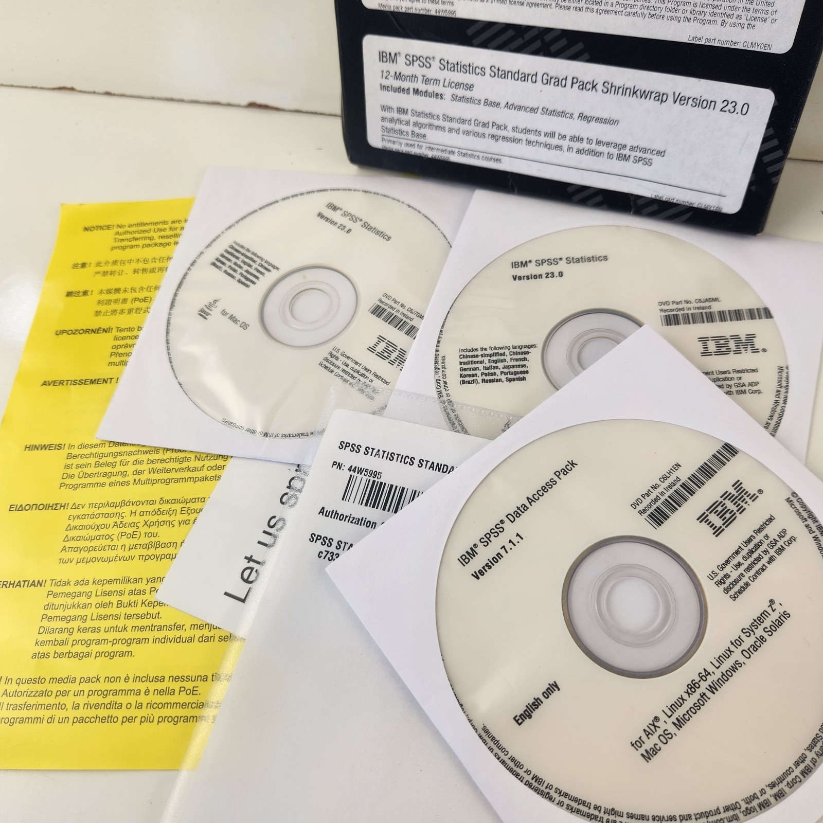 IBM SPSS Statistics Standard Grad Pack 23.0 MU Software