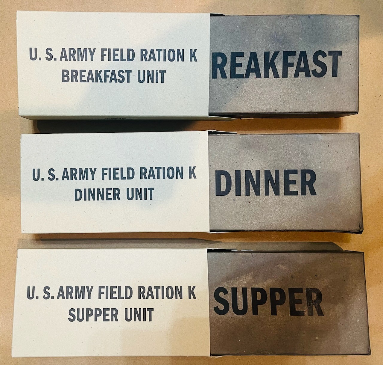WWII US Army Early War K Ration Reproduction With Edible Contents - Your Choice!