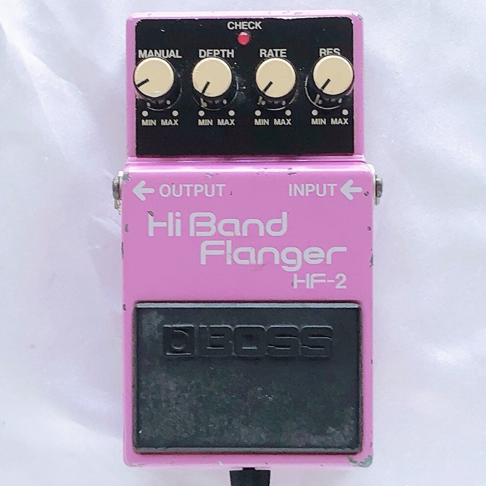 Boss HF-2 Flanger 1986 Vintage Guitar Effect Pedal Made in Japan Green Label