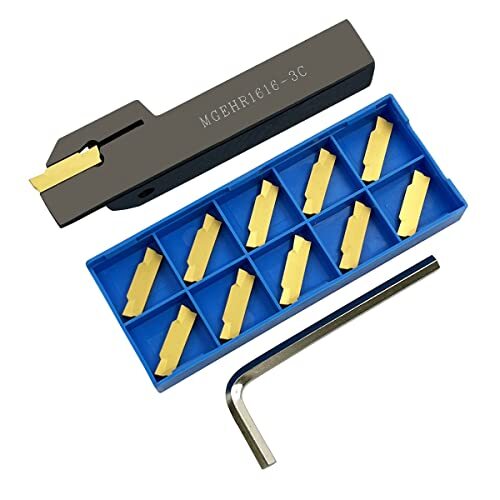 Lathe Grooving Tool Holder Grooving Cut-Off Tool Holder MGEHR1616-3 With 11pc