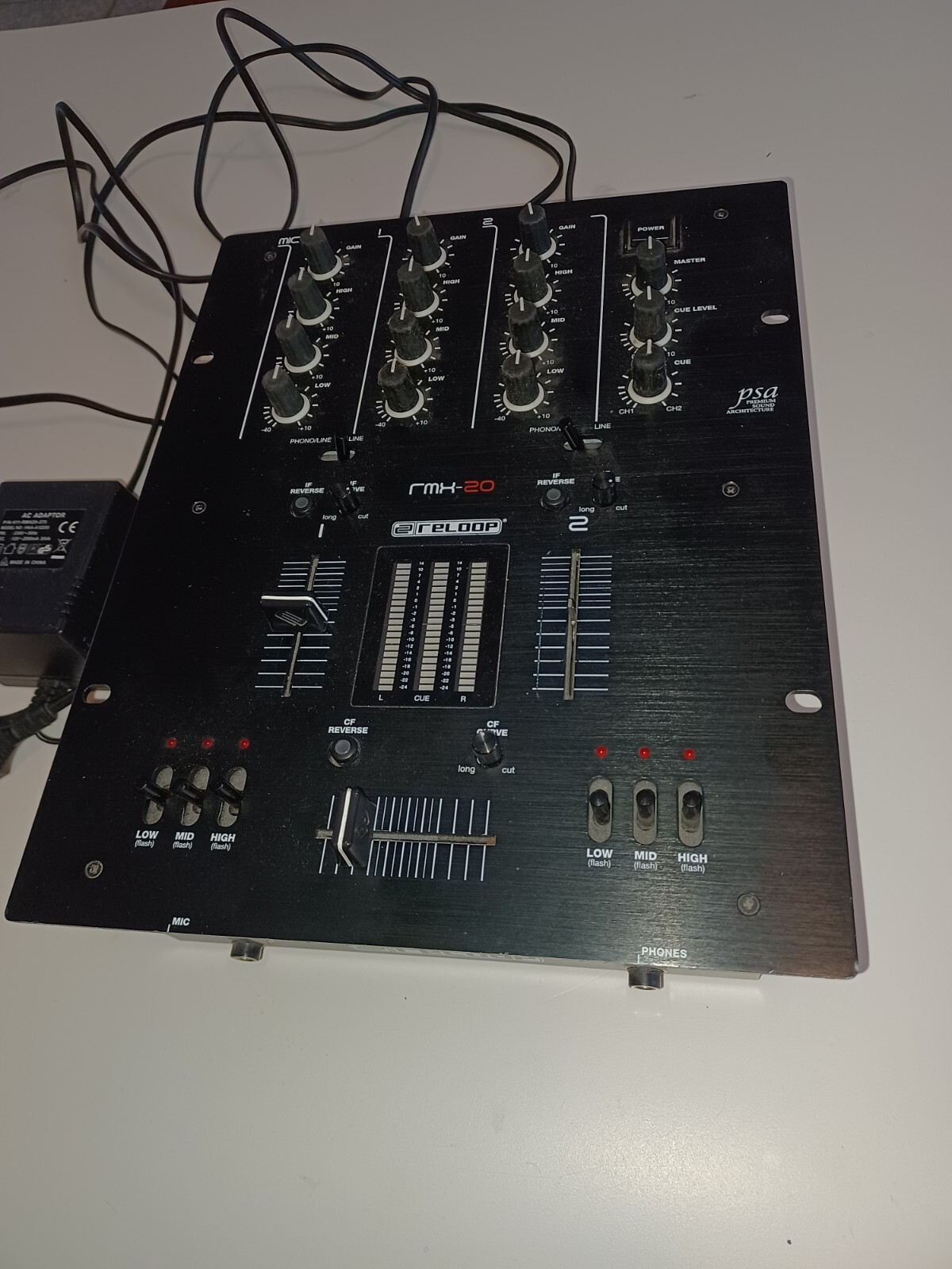 Reloop RMX-20 Black Fire Edition Pro DJ Mixer WORKS