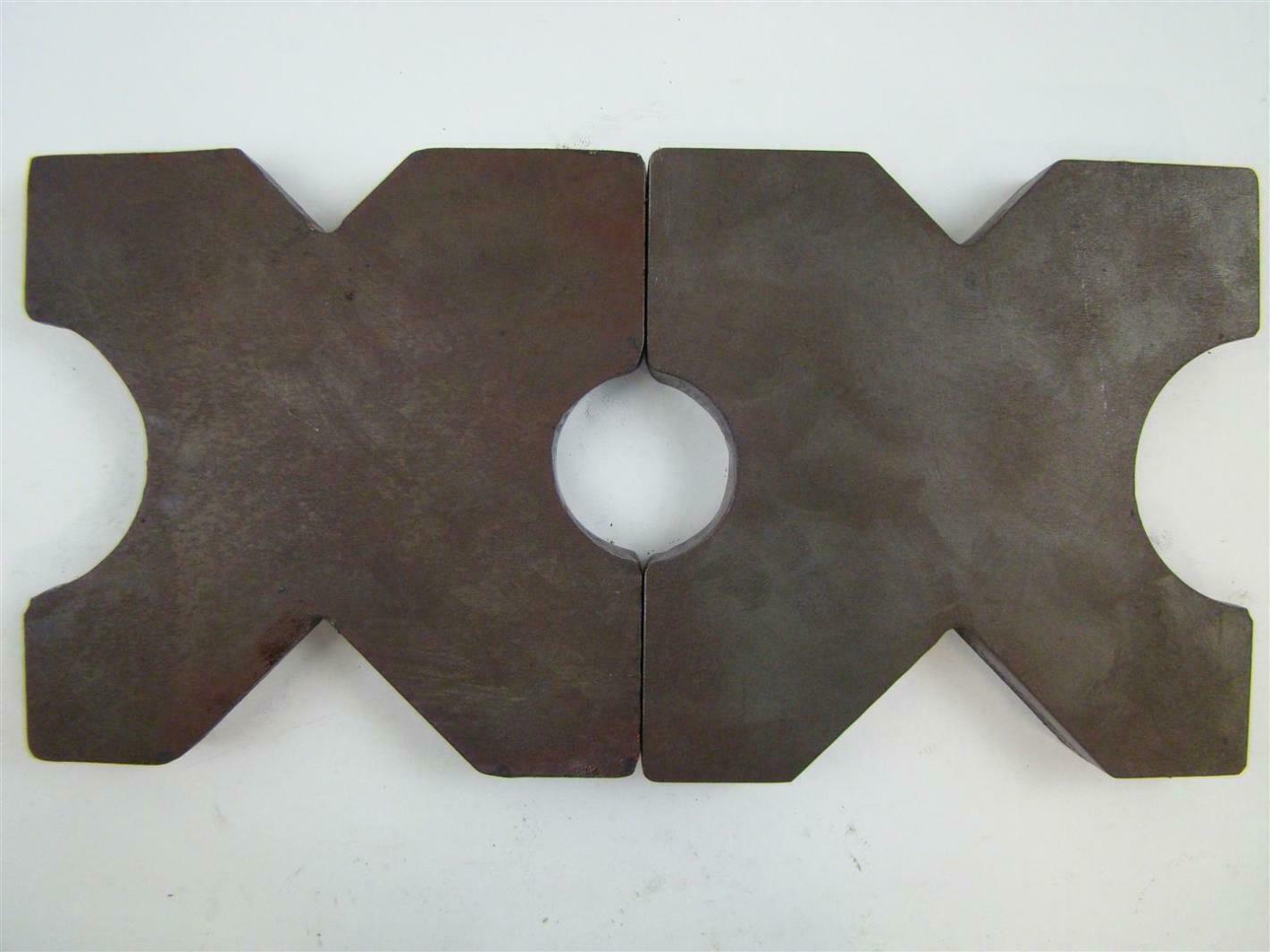 (PAIR) 7x7 Arbor Plates 1" Thick, Hydraulic H-Frame Shop Press, V-Cut