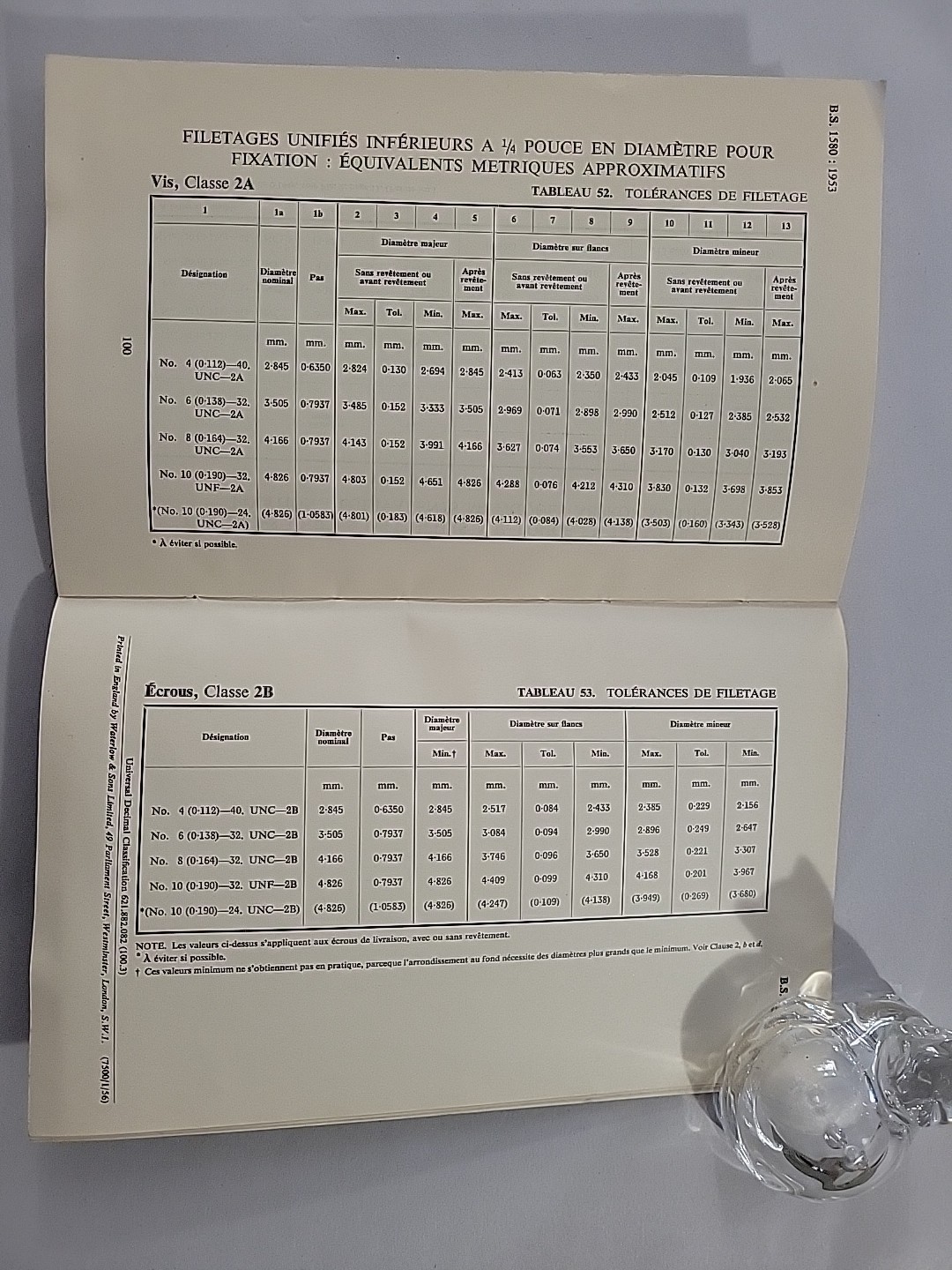 Lot 4 1950s British Standard Screw Thread Brochures
