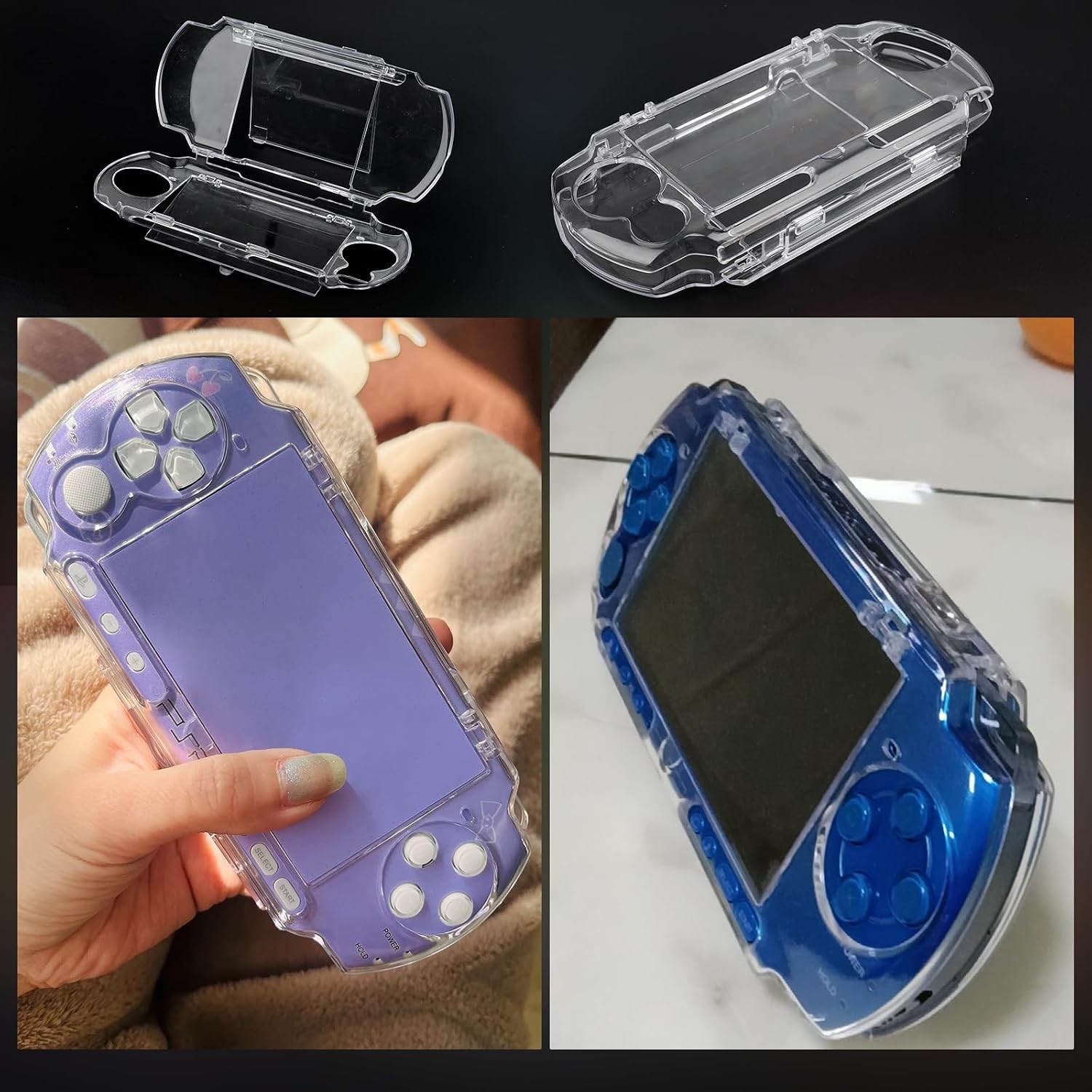 Hard Shell Case Cover Compatible with PSP 2000/3000,Transparent Protective Ca...