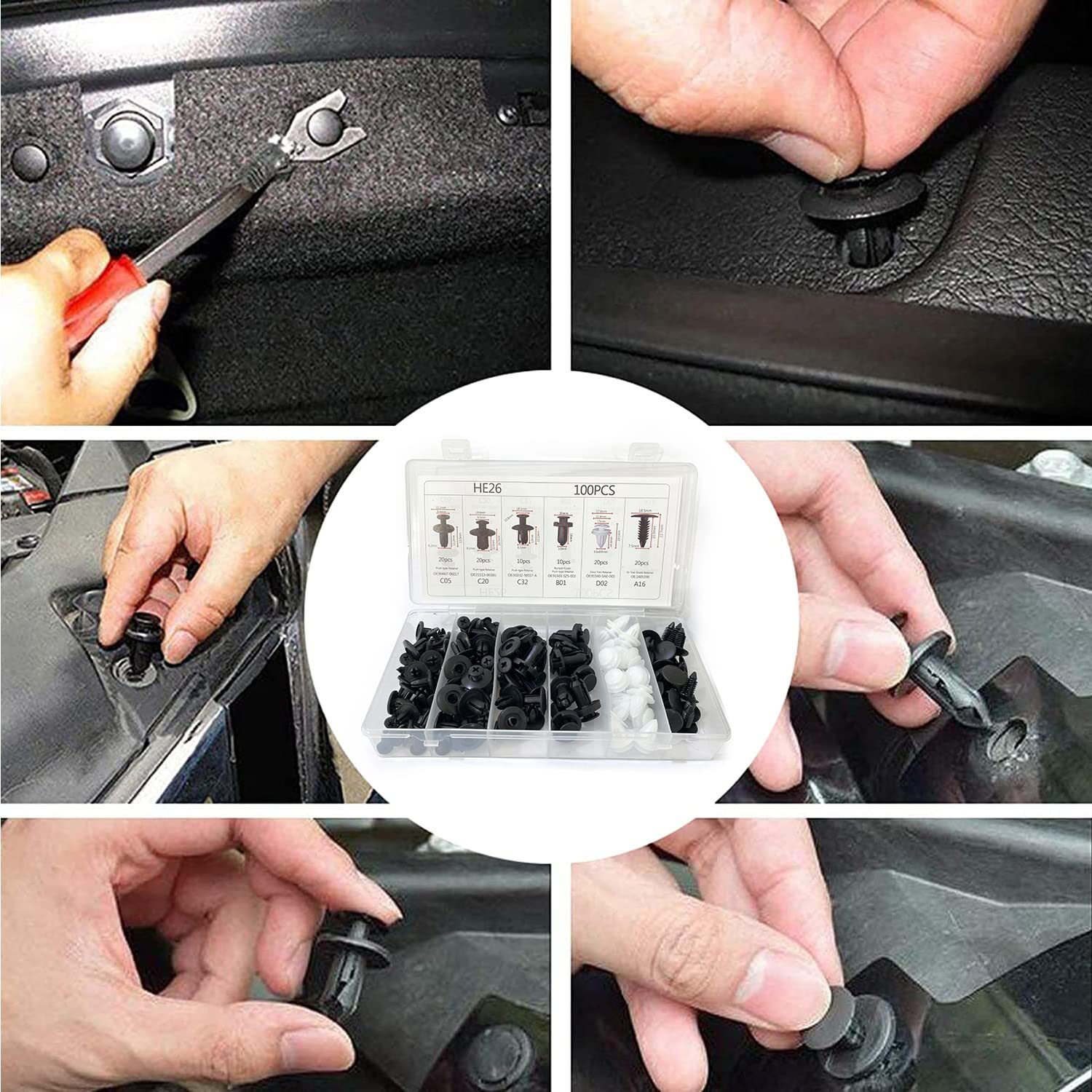 For Dodge RAM Fixing Fastener Kit Bumper Fender Liner Push Retainer Clips 100XUS