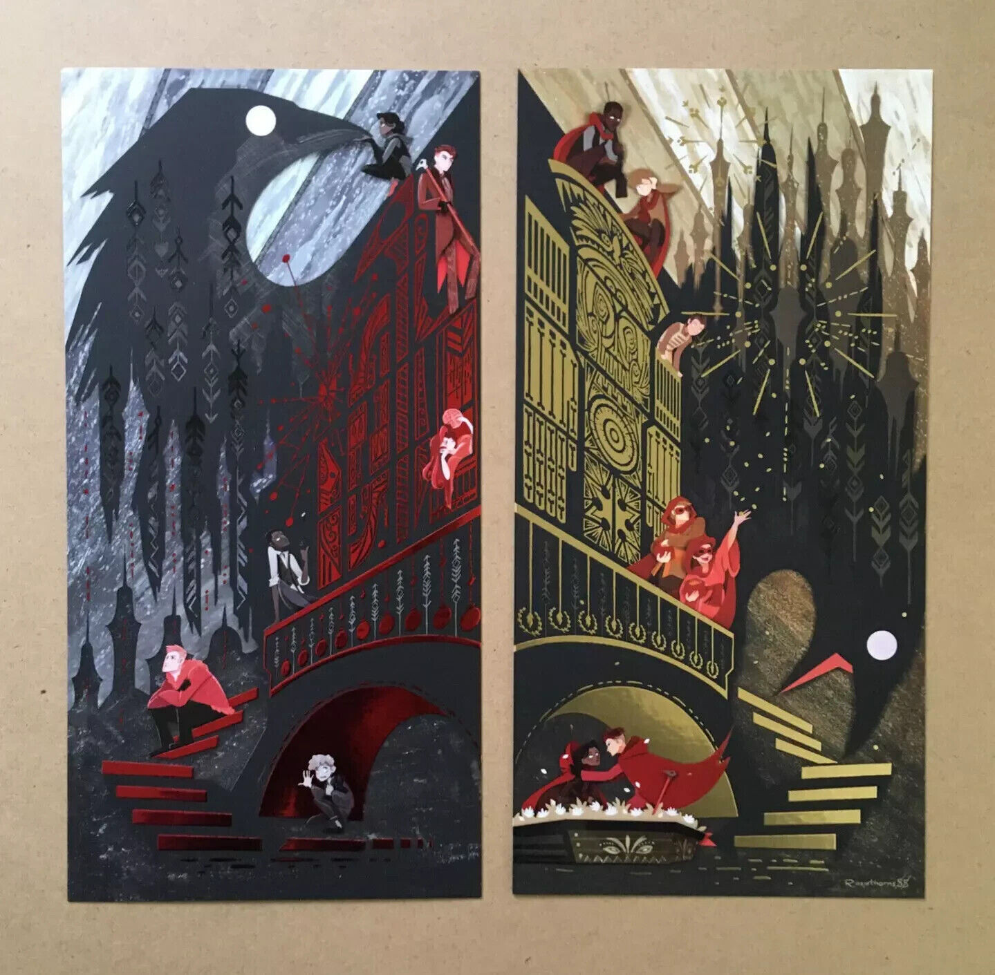 *LAST CHANCE* Six of Crows Foiled Prints Rosiethorns88 Leigh Bardugo Litjoy