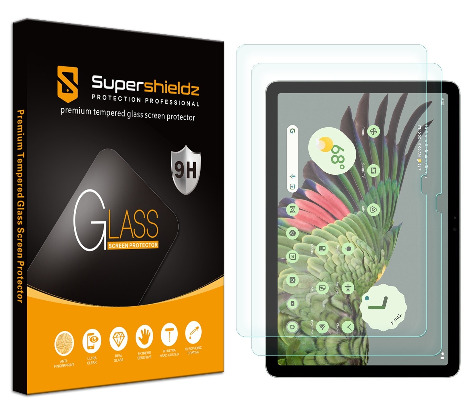 2x Supershieldz Tempered Glass Screen Protector for Google Pixel Tablet 11 inch