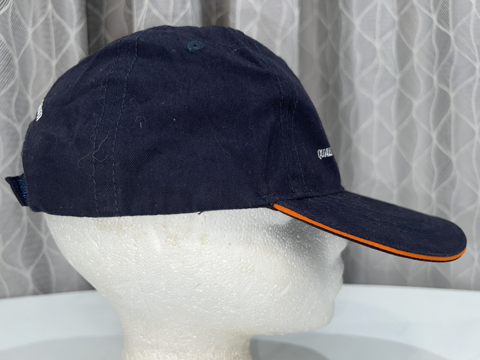 Uniweld logo patch on Navy blue hat cap Quality tools Hook Loop EUC
