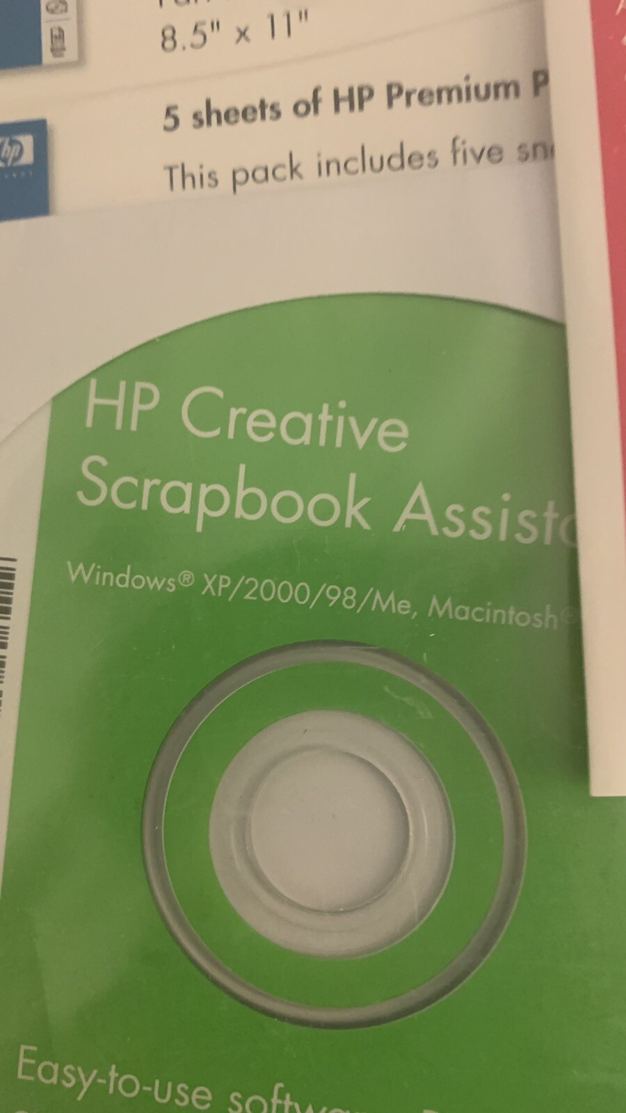 #277 HP Creative Scrapbook Assist CD Software Windows XP 2000/98