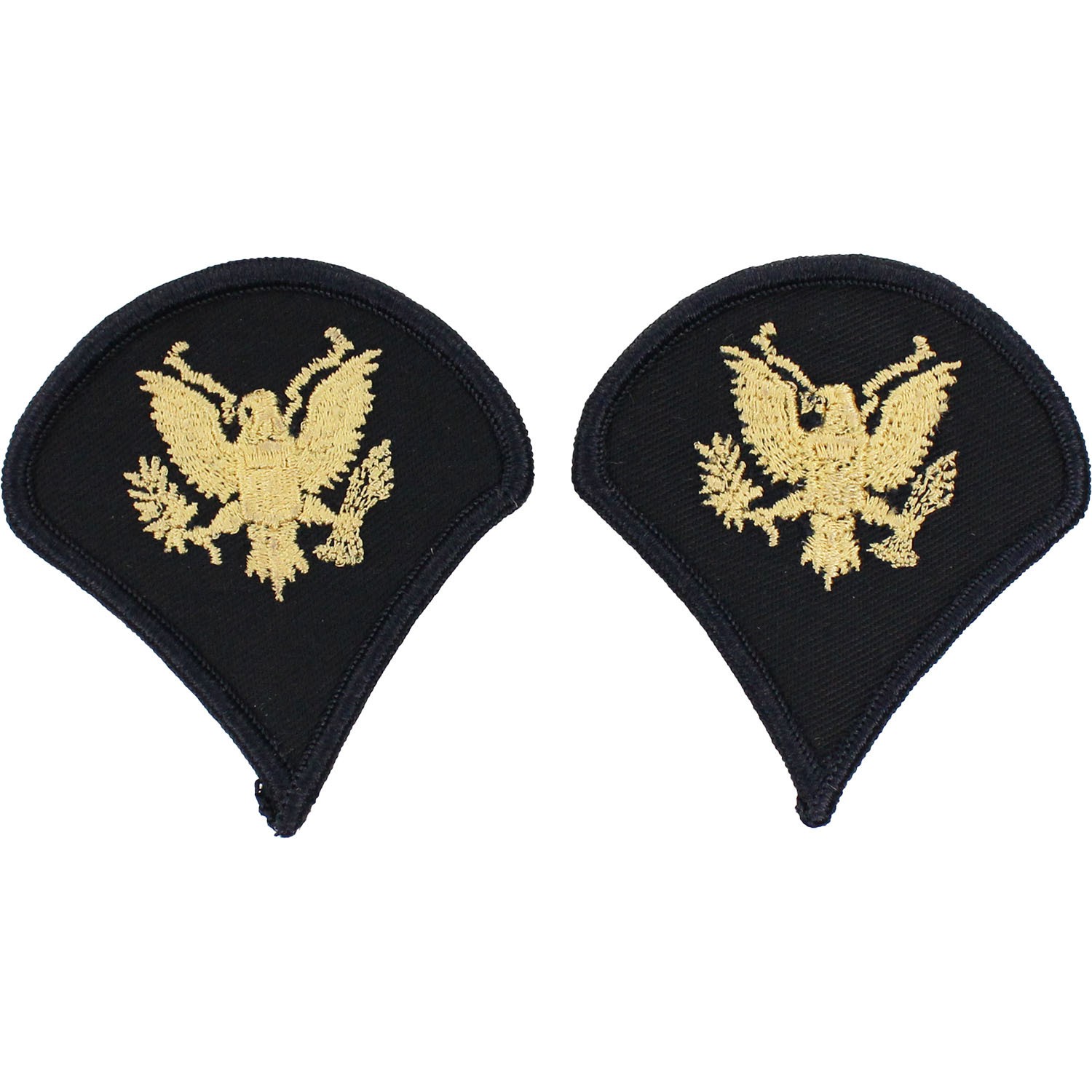 U.S. Army Specialist E-4 Gold on Blue Female ASU Chevrons (Pair)(Sew-on)  P5430