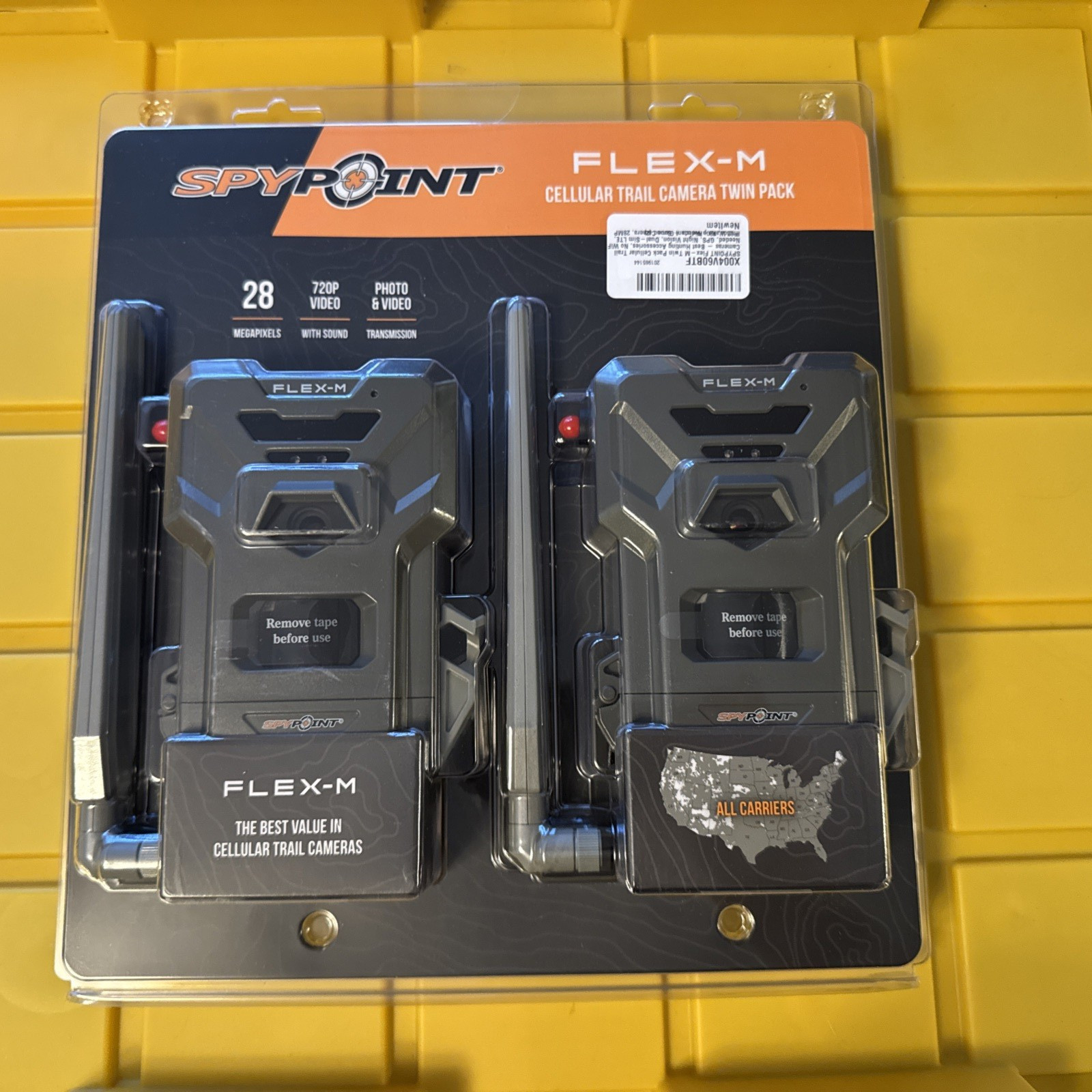 BUNDLE PACK! SpyPoint - Flex-M Cellular Trail Camera, TWIN PACK and Cell-Link-V