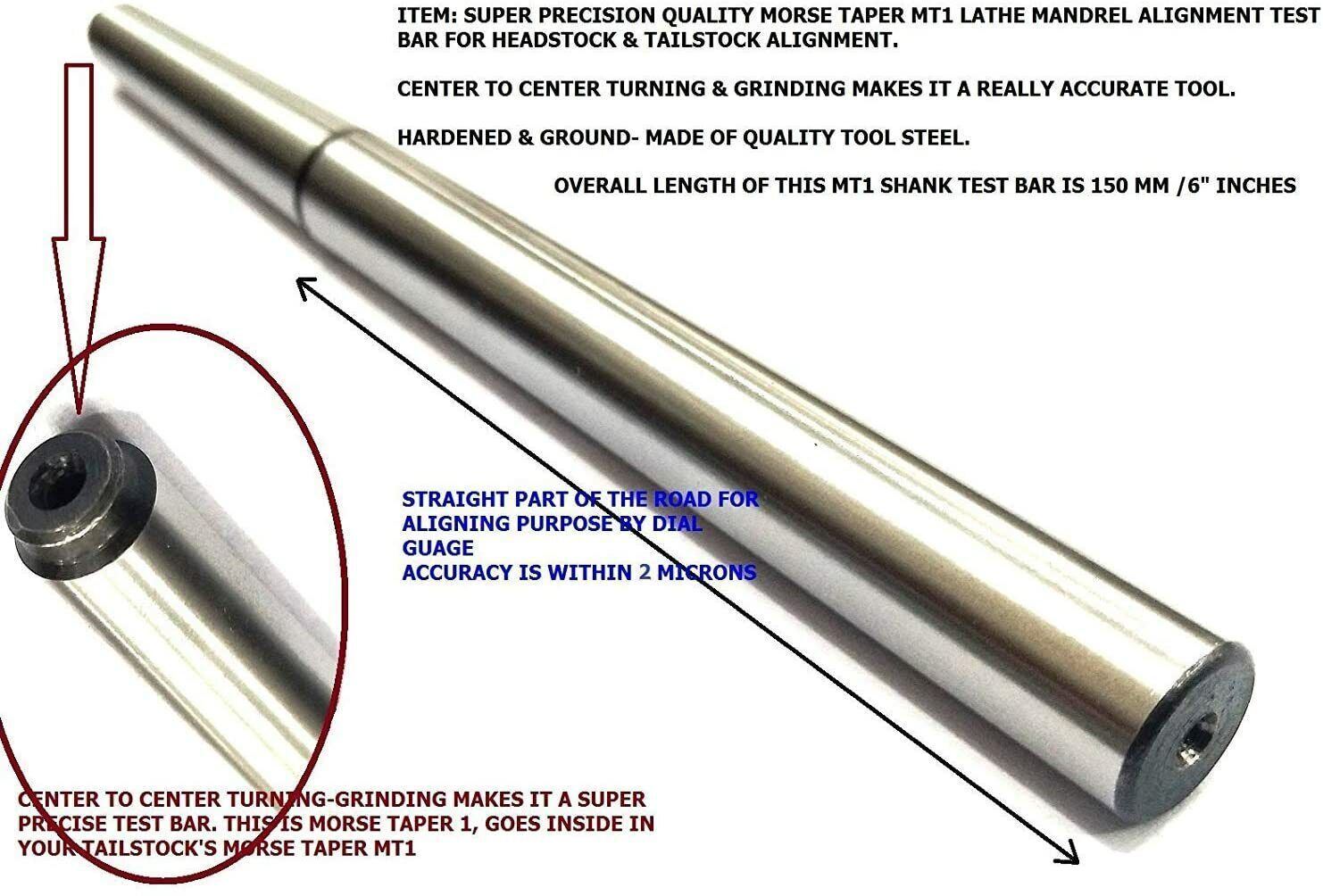 LATHE ALIGNMENT TEST BAR MANDREL-HELPS LINING-UP HEADSTOCK TOOL (USA FULFILLED)