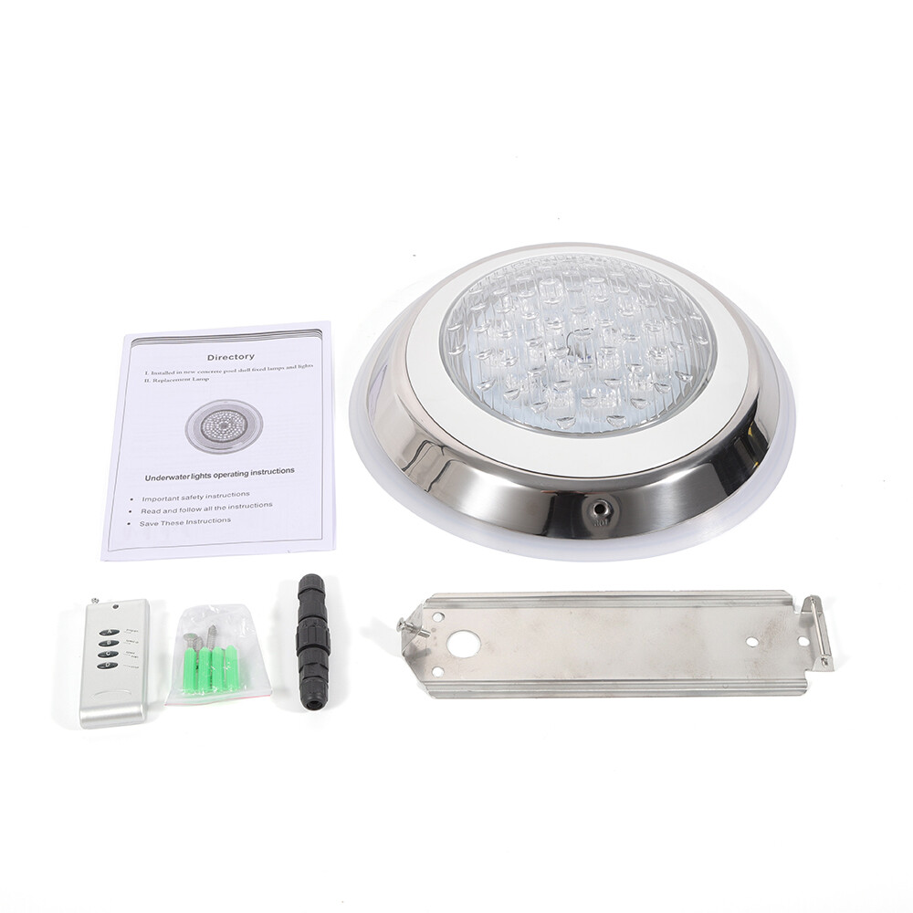 54W RGB LED Swimming Pool Light Underwater SPA Waterproof Lamp+Remote Control US