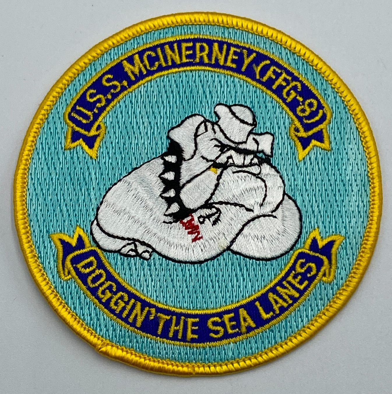U.S.S. McInerney FFG-8 Doggin The Sea Lanes Patch 4 inch