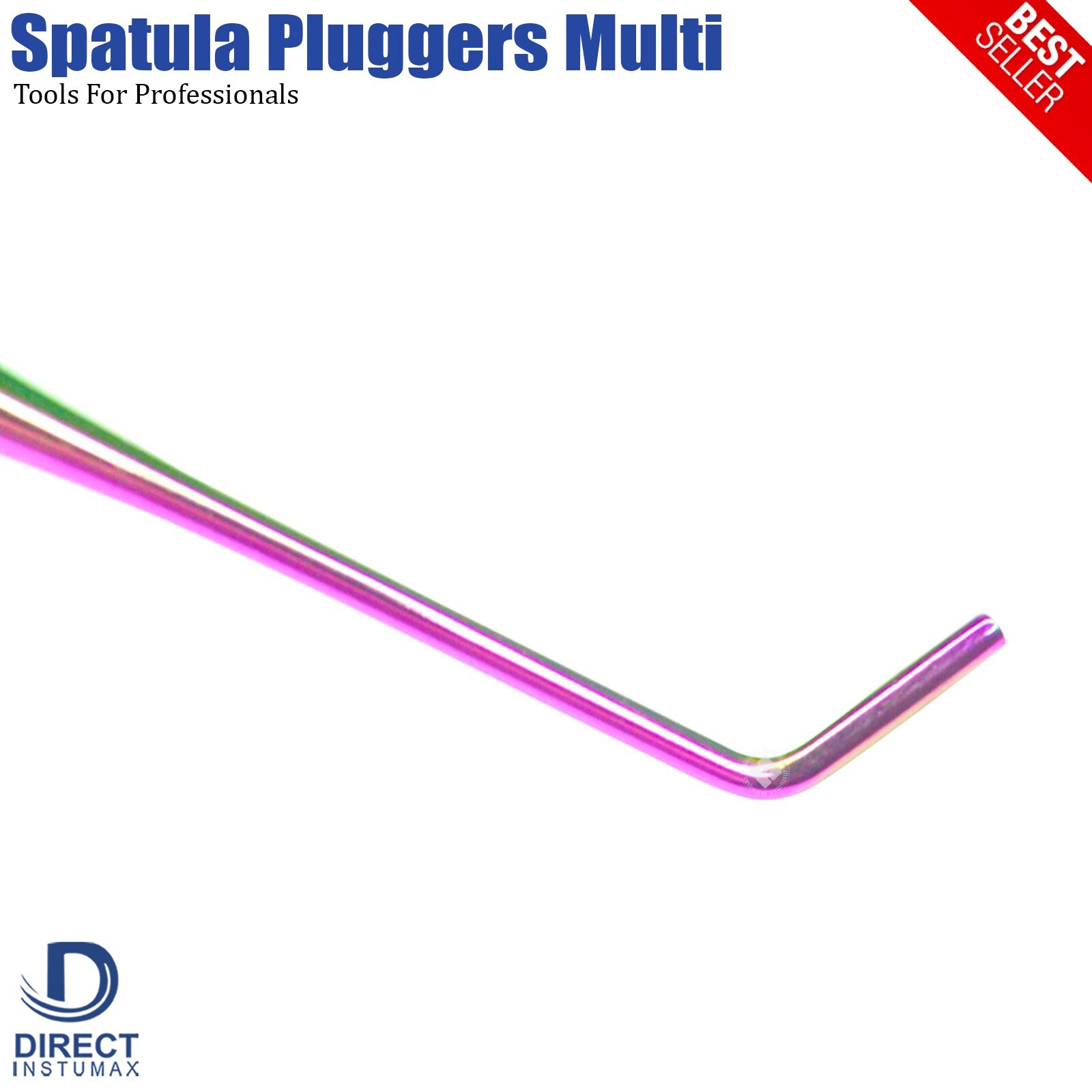 Dental Composite Instruments Set Titanium Spatula & Plugger with Multi-Color Tip