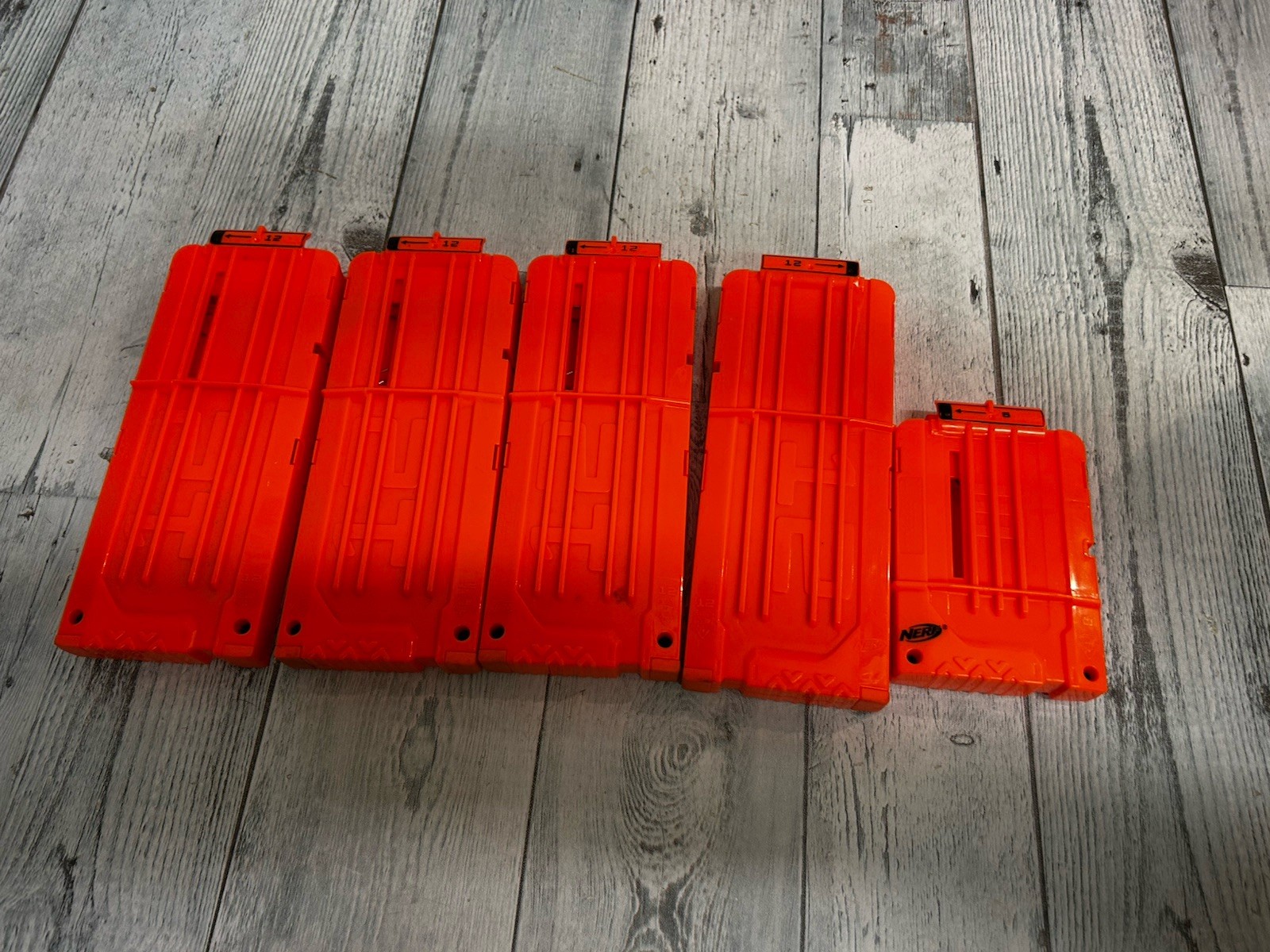 Nerf N-Strike Elite 12 &6 Round Dart Ammo Magazine Clip Cartridges  Lot 5