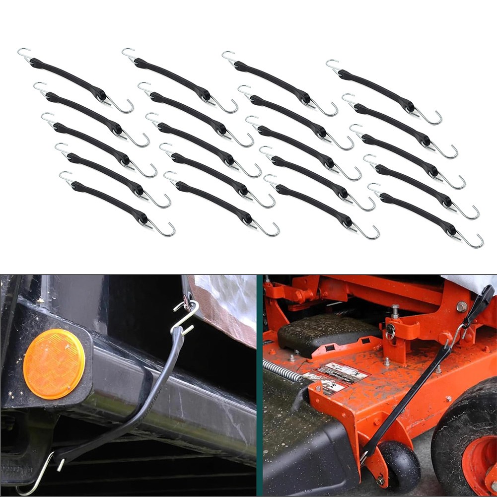 9" Heavy Duty Rubber Tarp Straps Tie Down Bungee Cords With Hooks  GZ New
