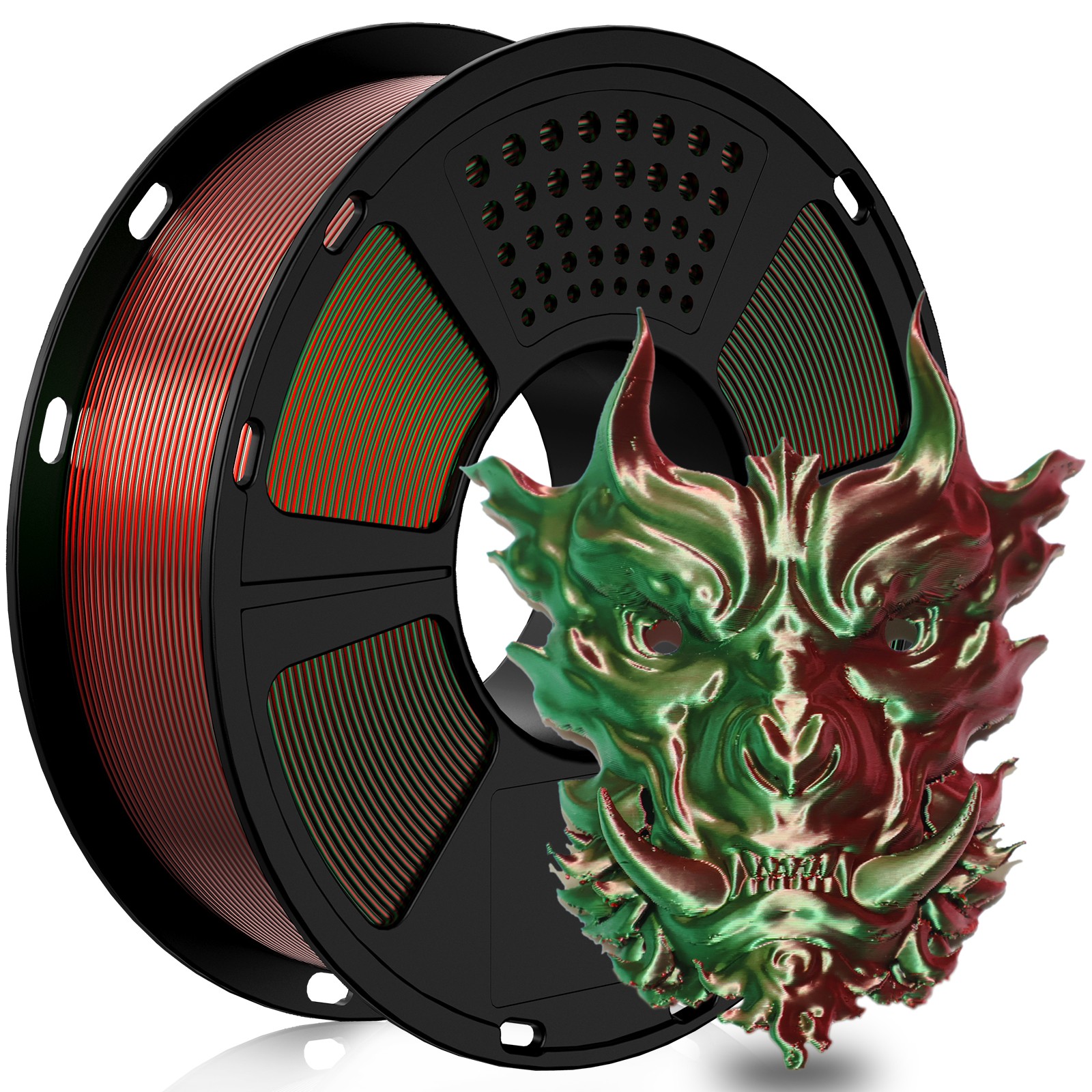 Geeetech 3D Printer Filament Silk PLA Dual Color 1.75mm 1KG/roll Green + Red