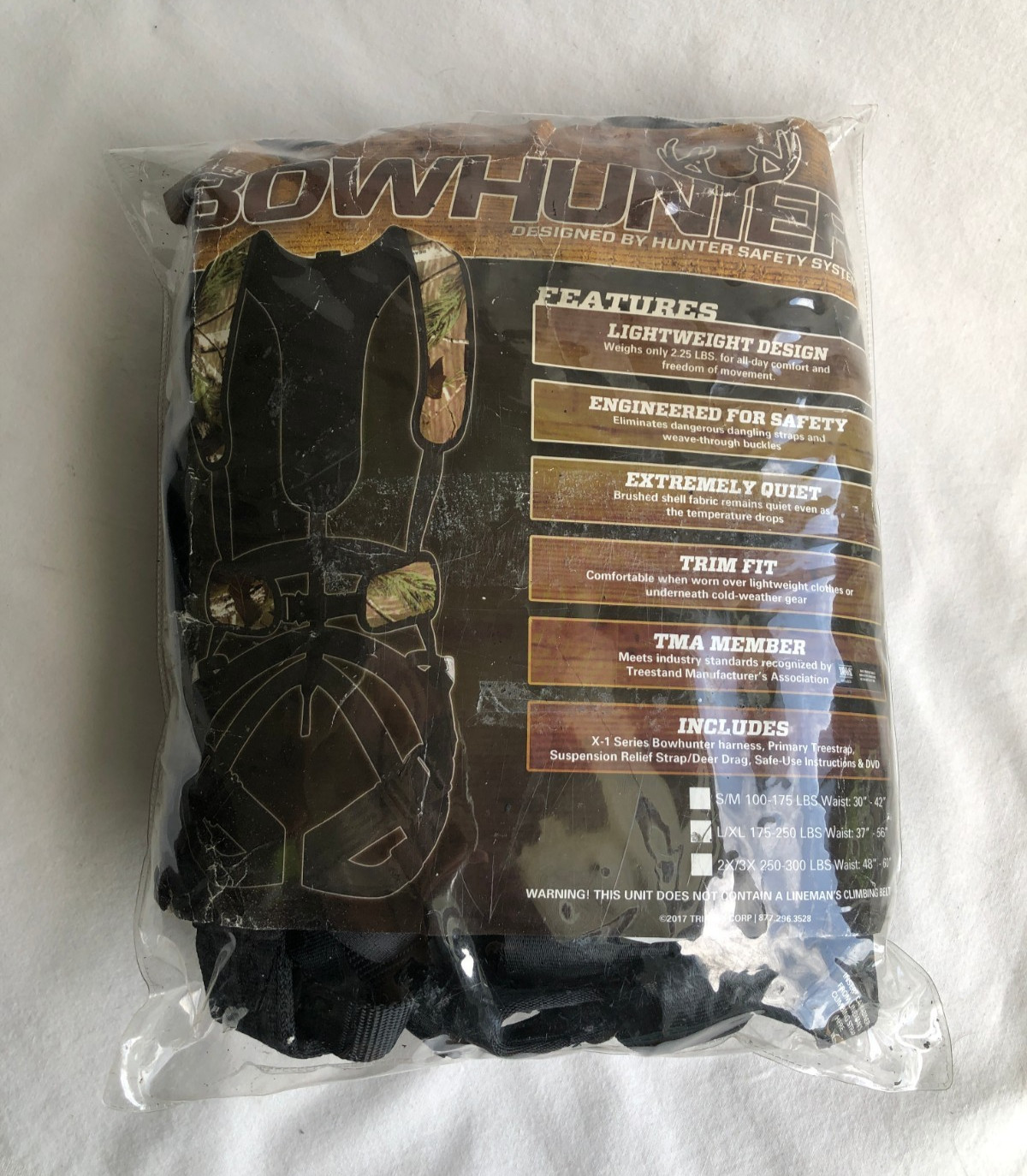 HSS X-1 Bowhunter Safety Harness L/XL Suspension Relief Deer Drag New