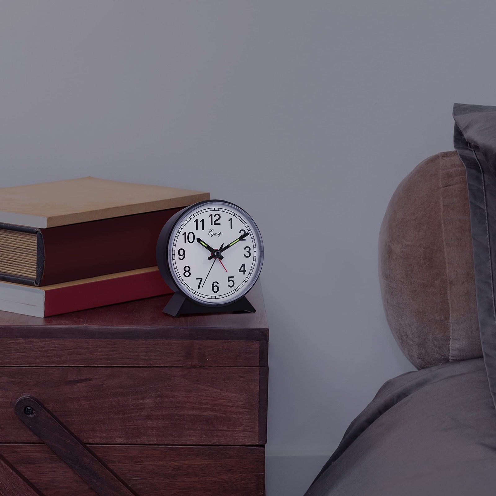 Equity 14075 Black Analog Wind-Up Alarm Clock Small,