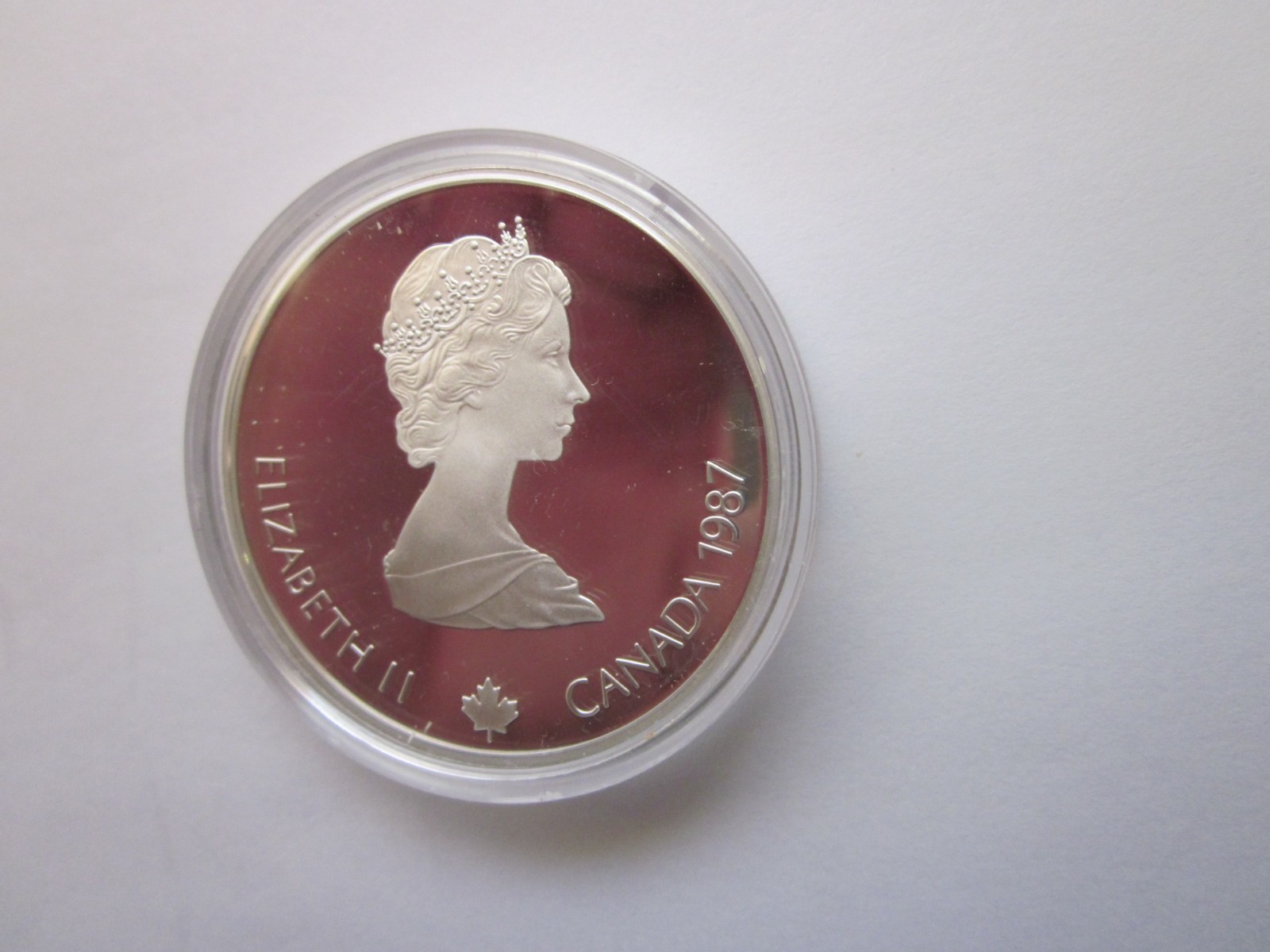 CANADA 1987 $ 20 CALGARY OLYMPICS ISSUE 0.925 1.01 OZS SILVER BOBSLED GEM PROOF