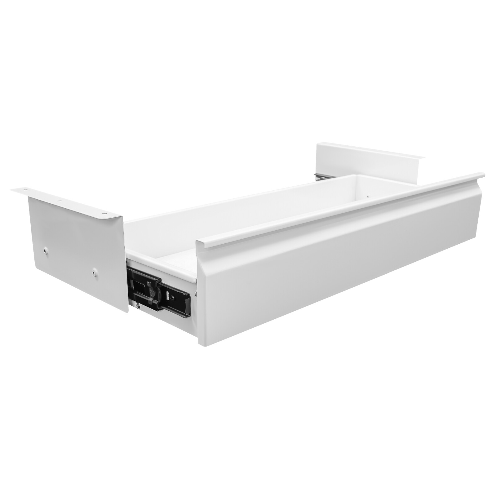 22" Desk Drawer Organizer Tray, Slide Out Office Under Desk Organizer Tray White