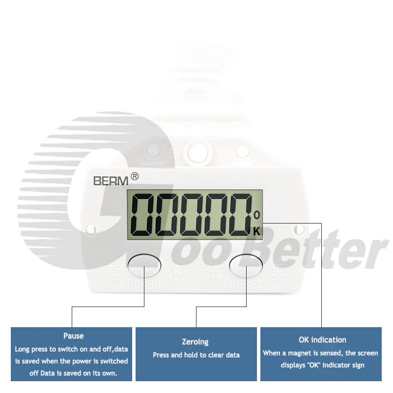 New 5 6 Digits LCD Display Electronic Counter With Sensor Control Counter