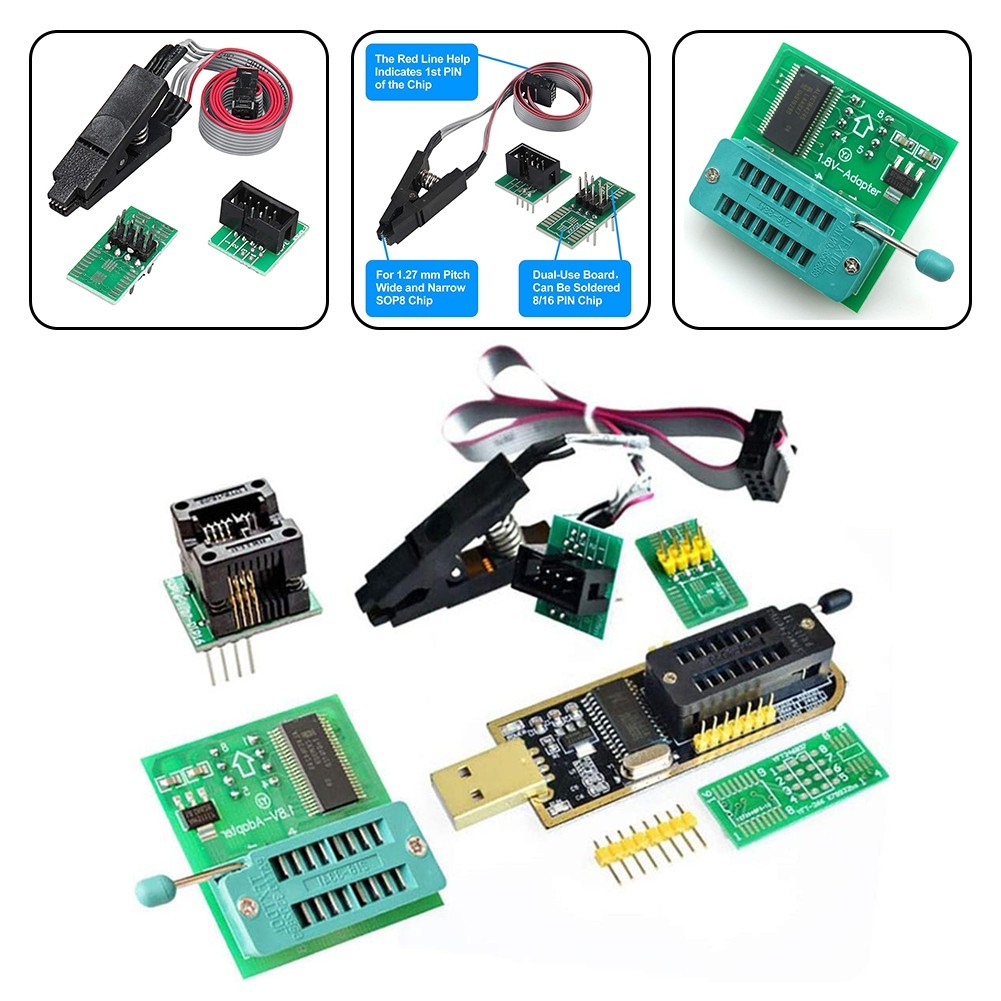 For CH341A USB Programmer with In Circuit Programming Capability for EEPROMs
