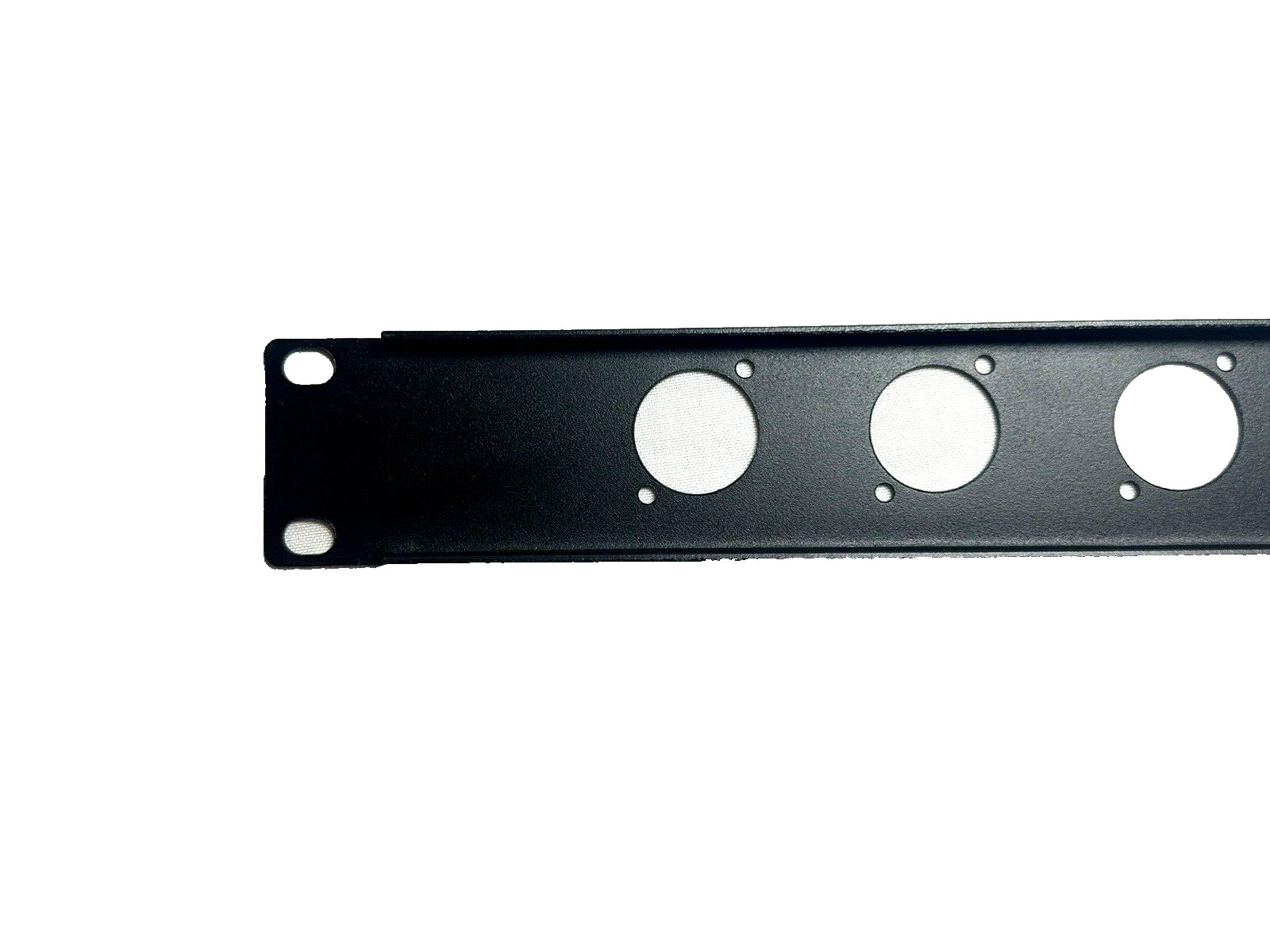 1U (Space) Black Heavy Duty Rack Case Panel w/ 8 XLR "D" Cutouts 19" X 1.75"