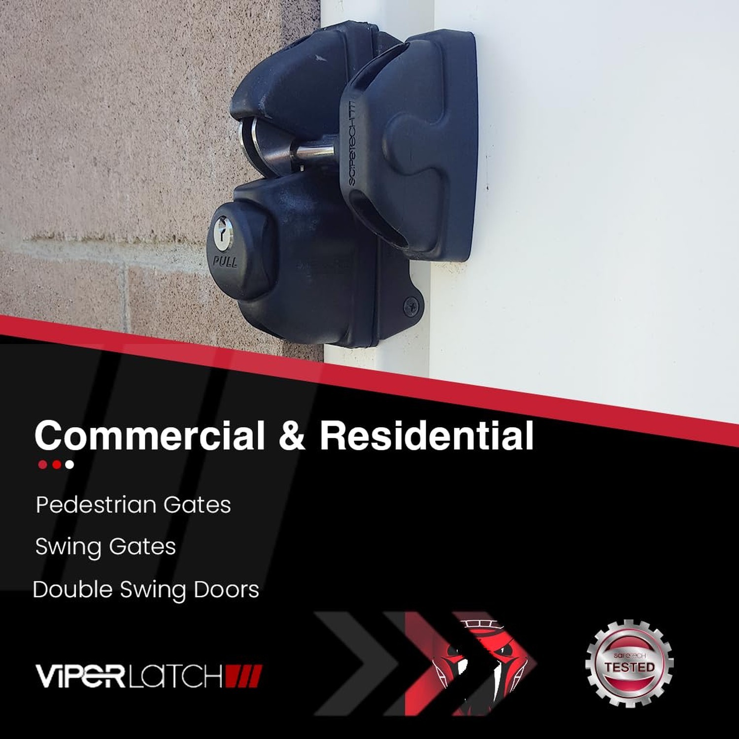 Safetech Hardware ViperX1 Gravity Gate Latch | One-Side Entry Keyed Lock | 2 ...