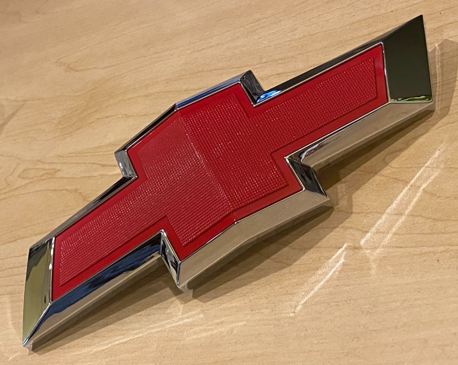 Fits Chevy Camaro 2010-2013 Front Grille Red Textured Chrome Emblem Bowtie