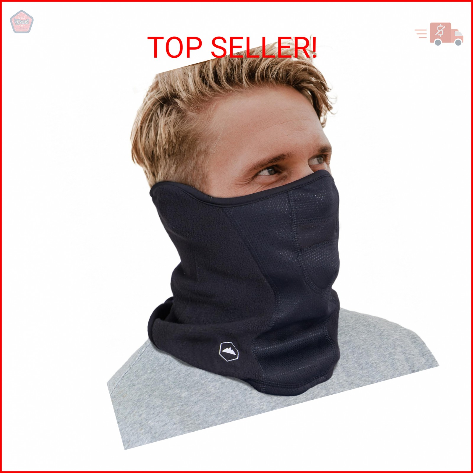 Tough Headwear Half Ski Mask for Men & Women, Winter Face Mask for Cold Weather,