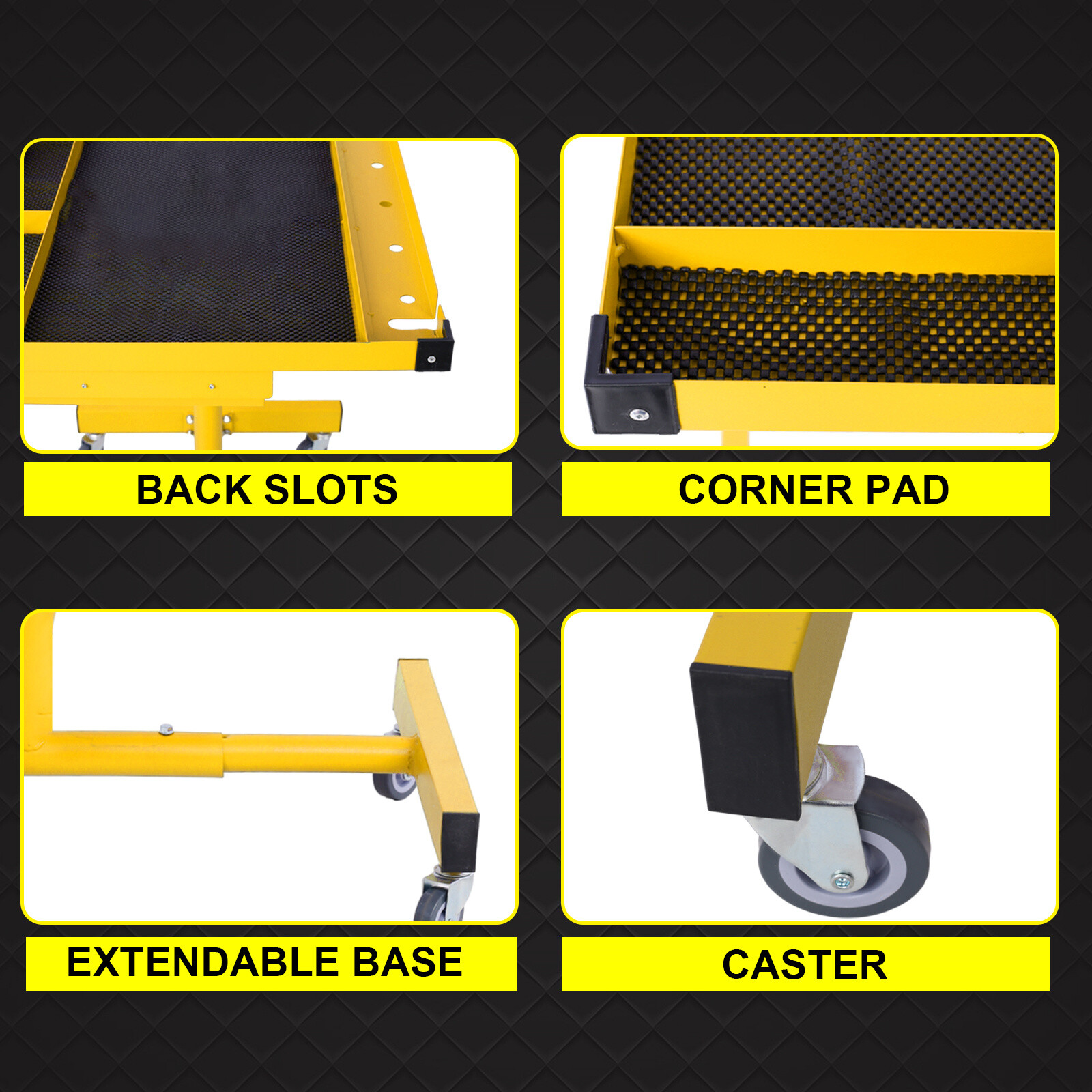 Heavy Duty Adjustable Work Table with Drawers Rolling Tool Tray with Wheels