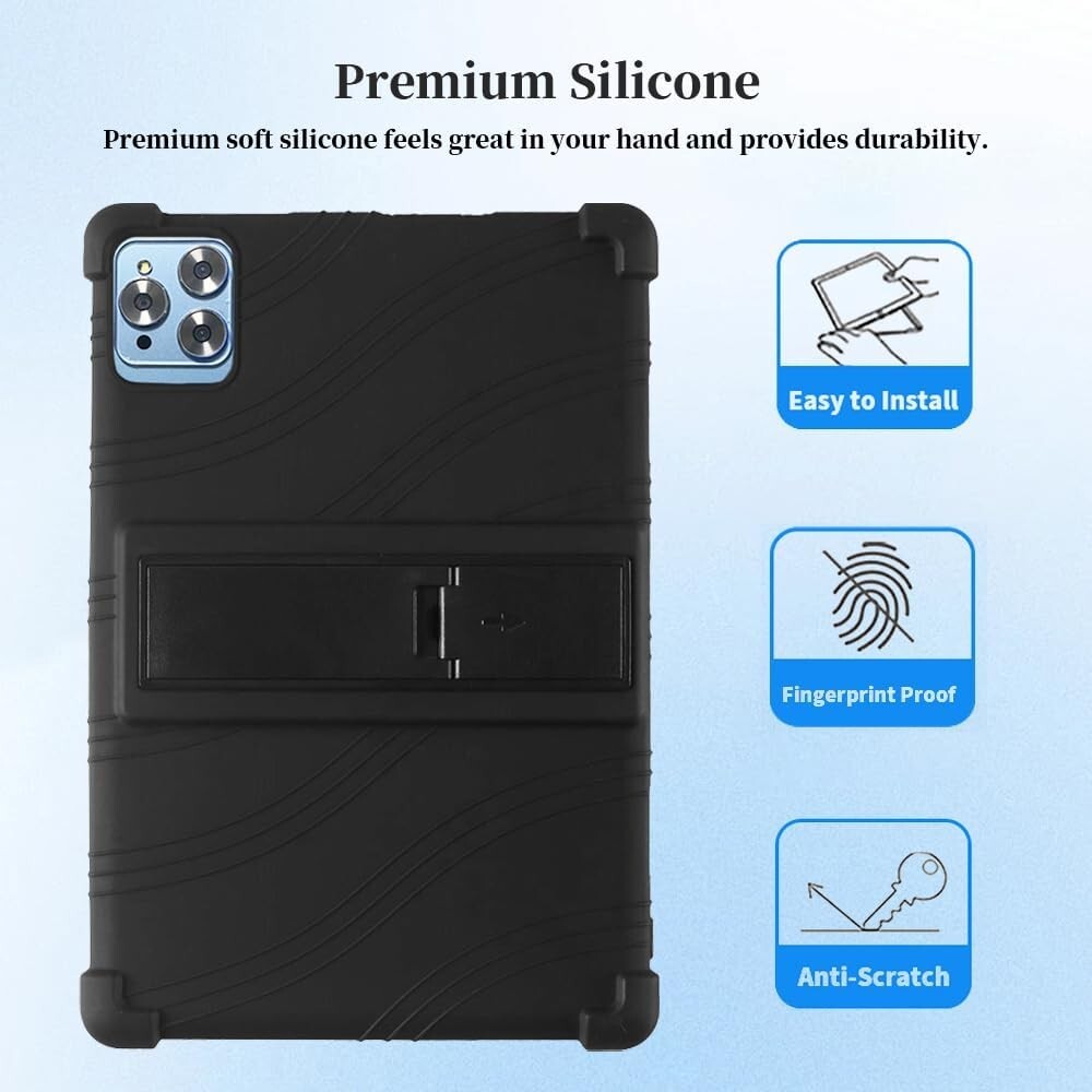 Protective Case for 10.1 inch Android Tablet Cover Silicone w/ Multi-Angle Stand
