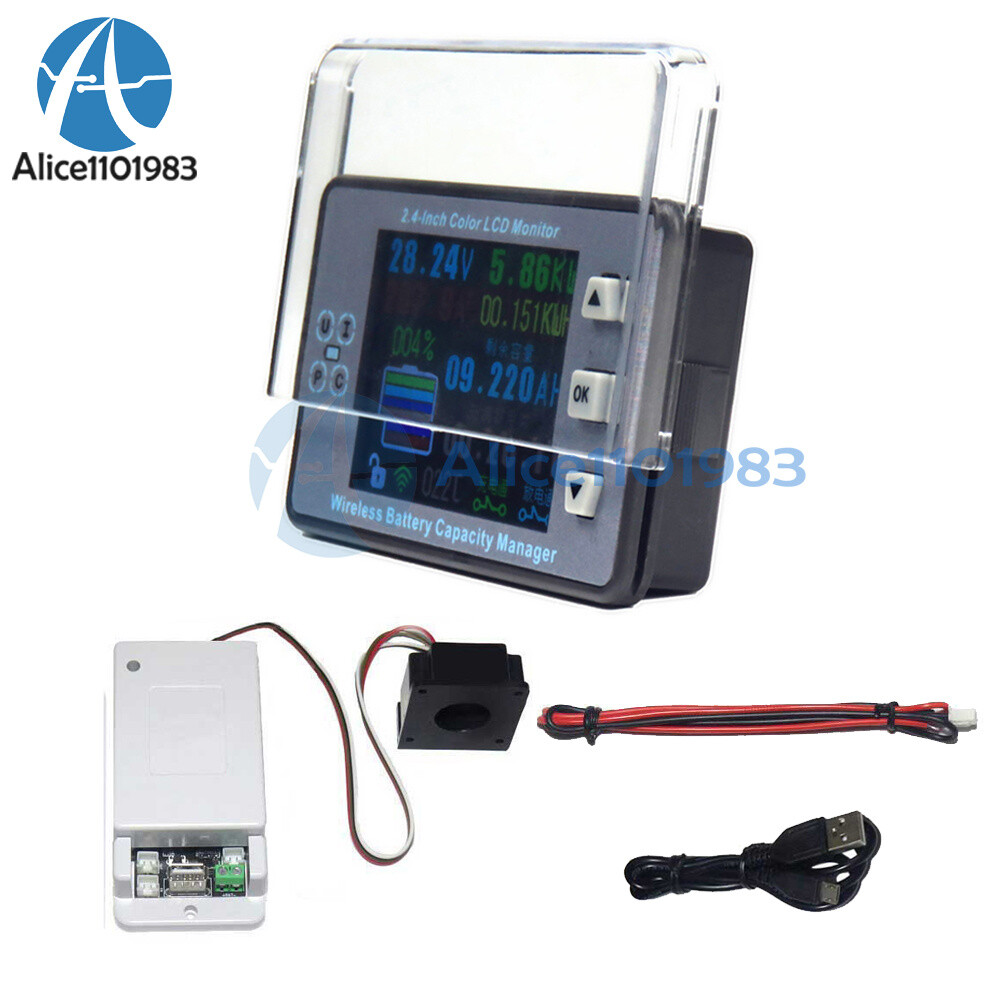 DC 8-120V 100A VAC8810F Wireless Voltage and Ammeter Coulomb Capacity Counter