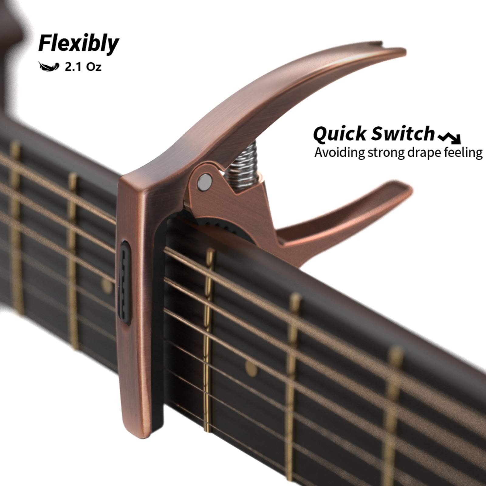 3in1 Guitar Capo for Acoustic and Electric Guitars,2 Pack(with Pick Holder an...