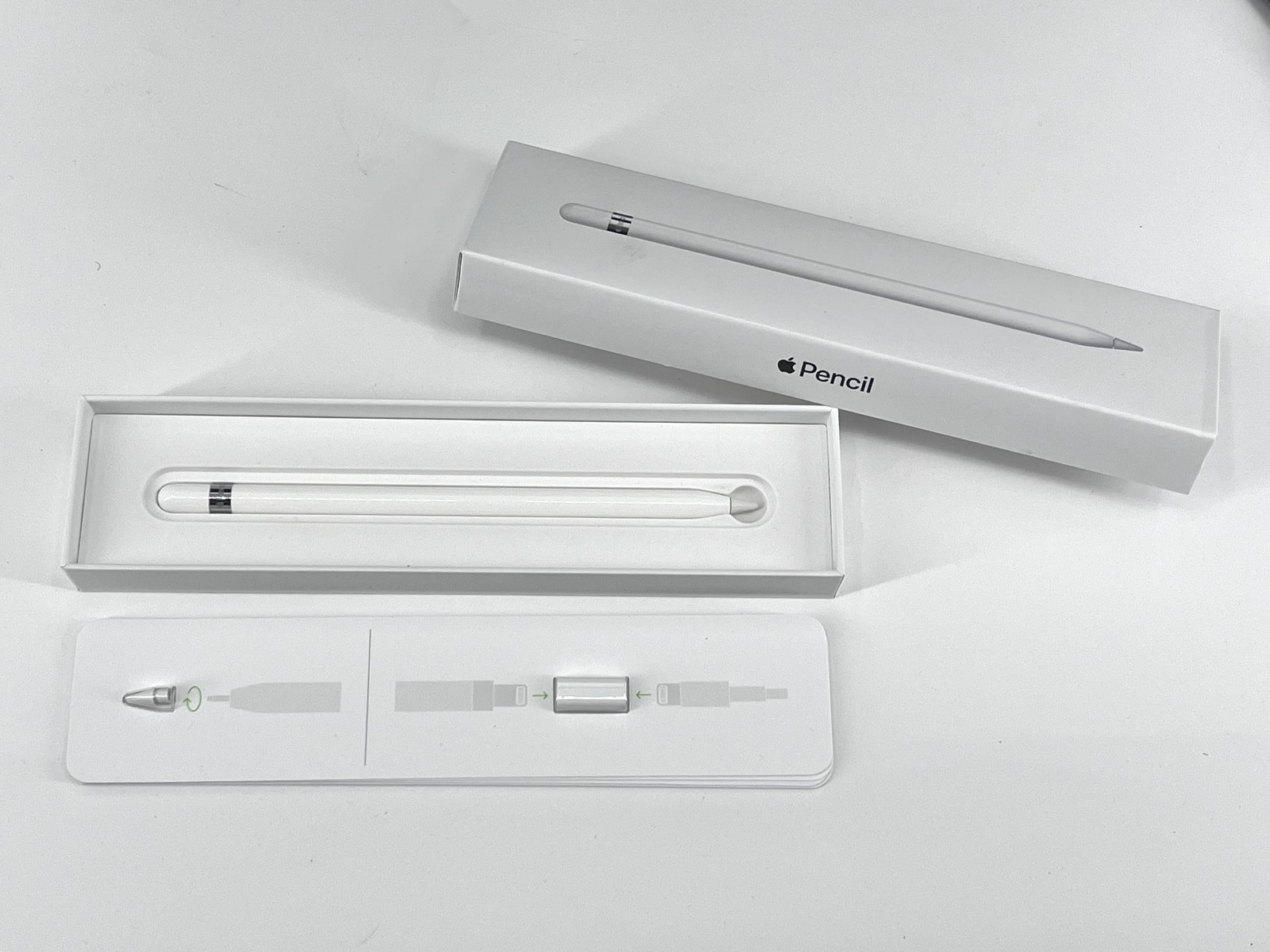 Apple Pencil 1 Gen (A1603) MK0C2ZM/A Original Box Complete with Tip and Adapter F29