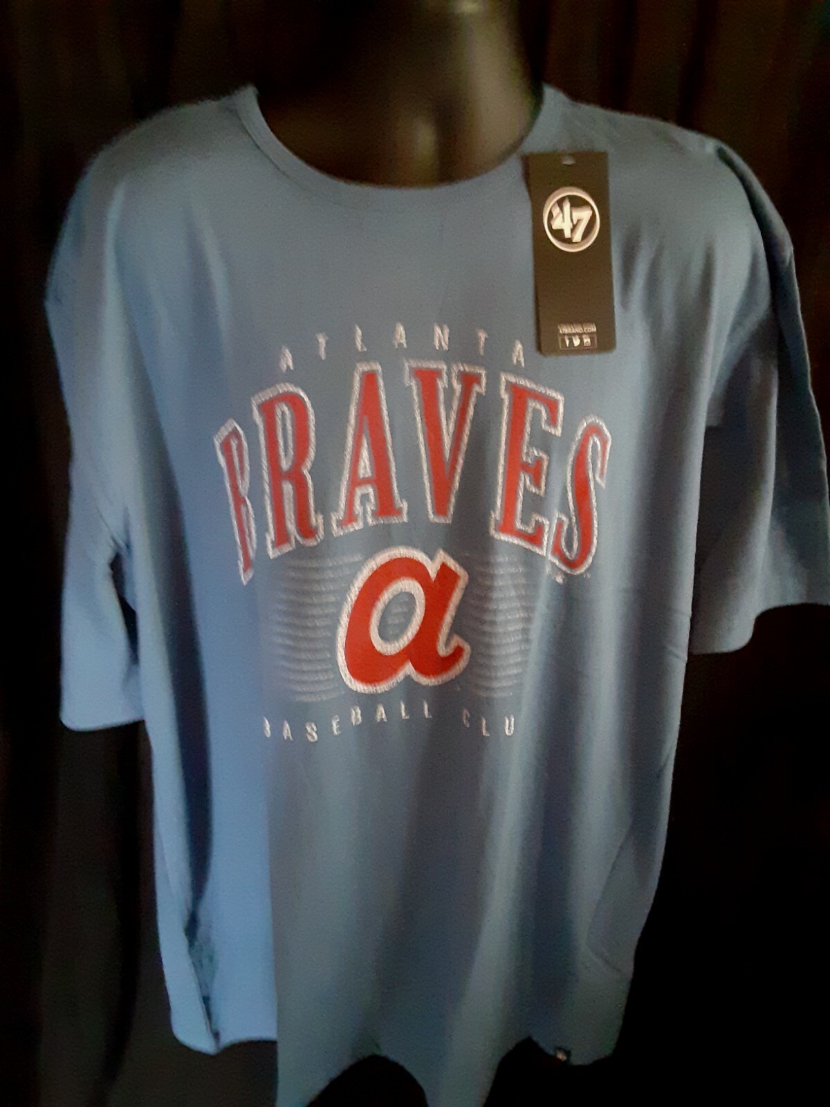 Atlanta Braves Men's '47 Brand Big Tall Stone Wash Design Shirt  2X up to 4XLT